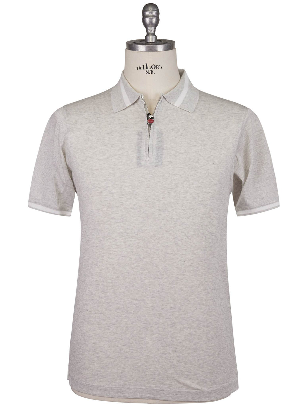 Kiton Gray Cotton Polo