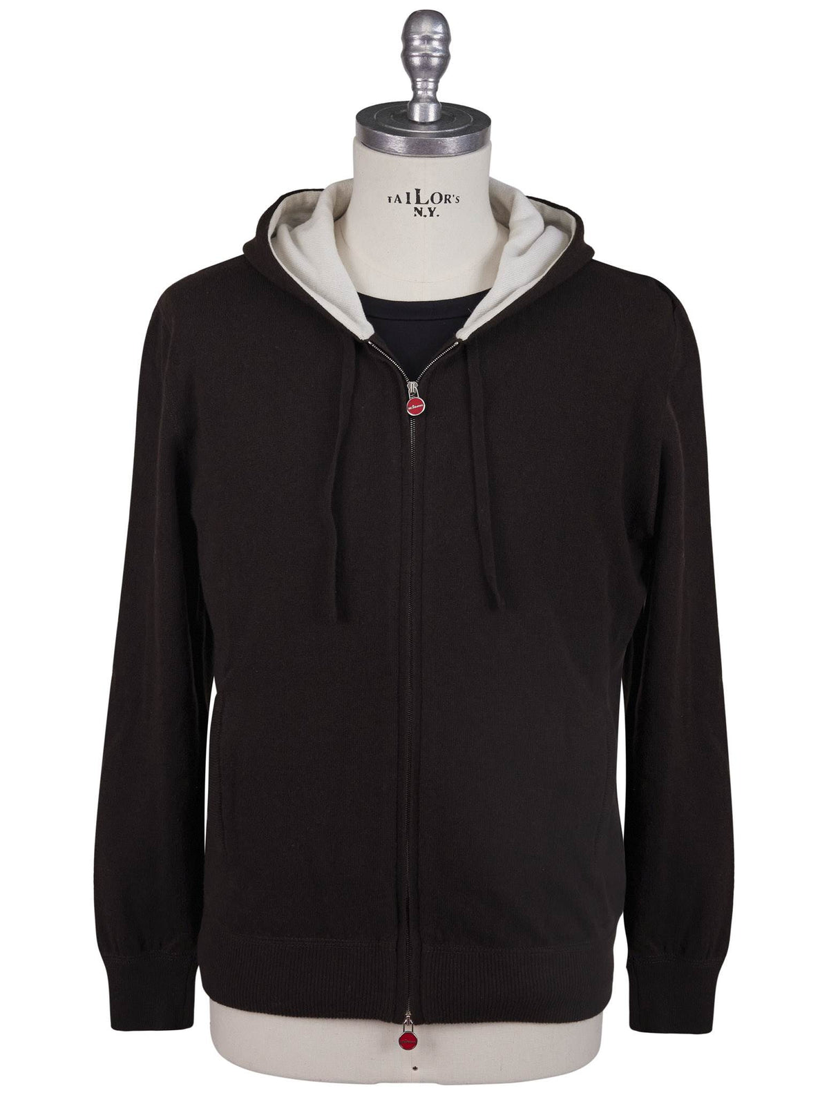 Kiton Brown Cashmere Sweater Full Zip