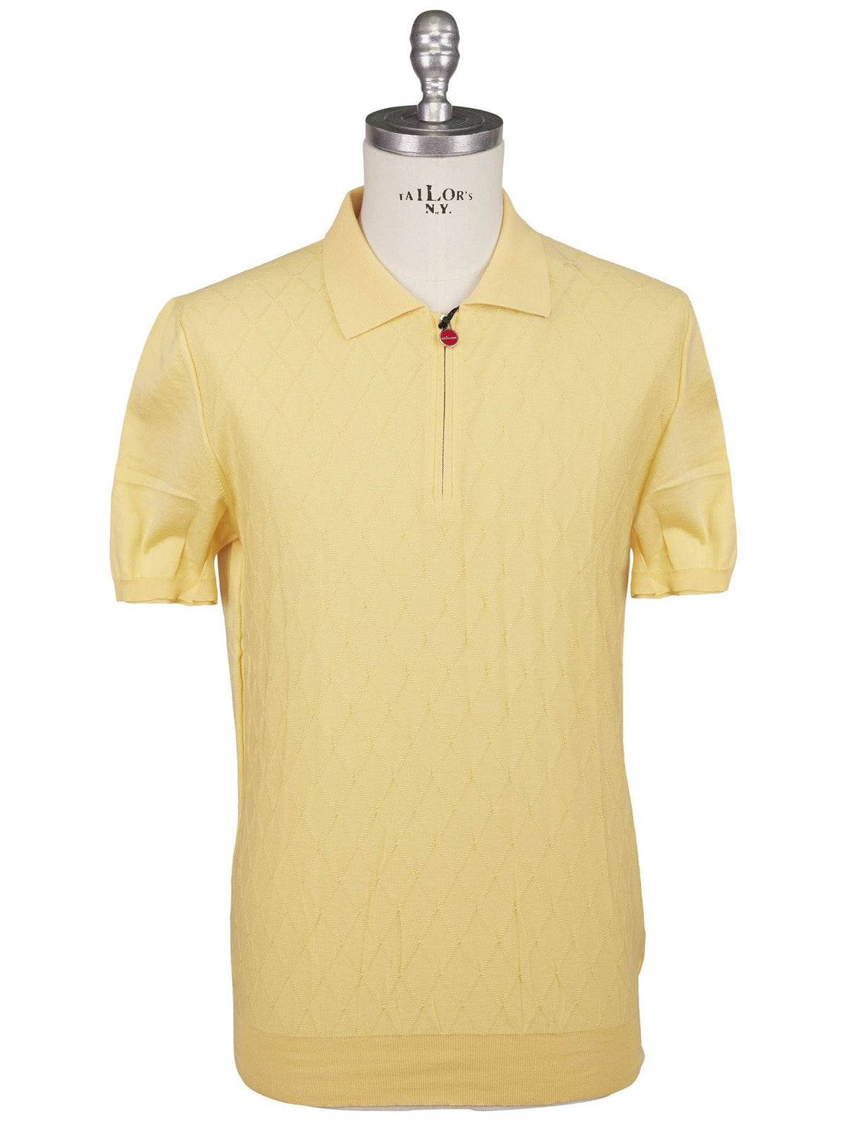 Kiton Yellow Cotton Polo