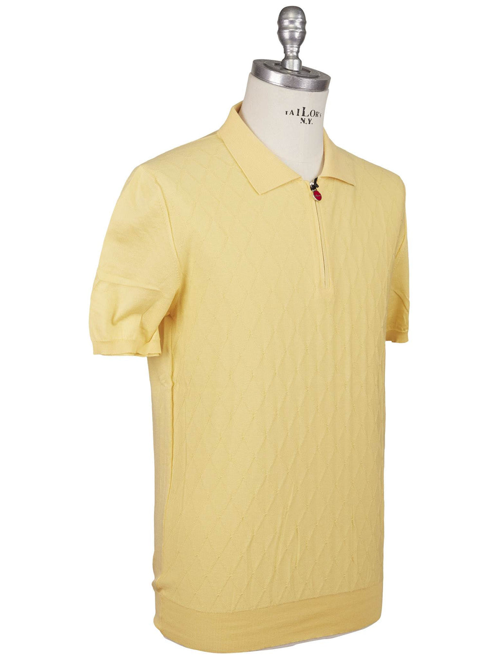 Kiton Kiton Yellow Cotton Polo Yellow 001