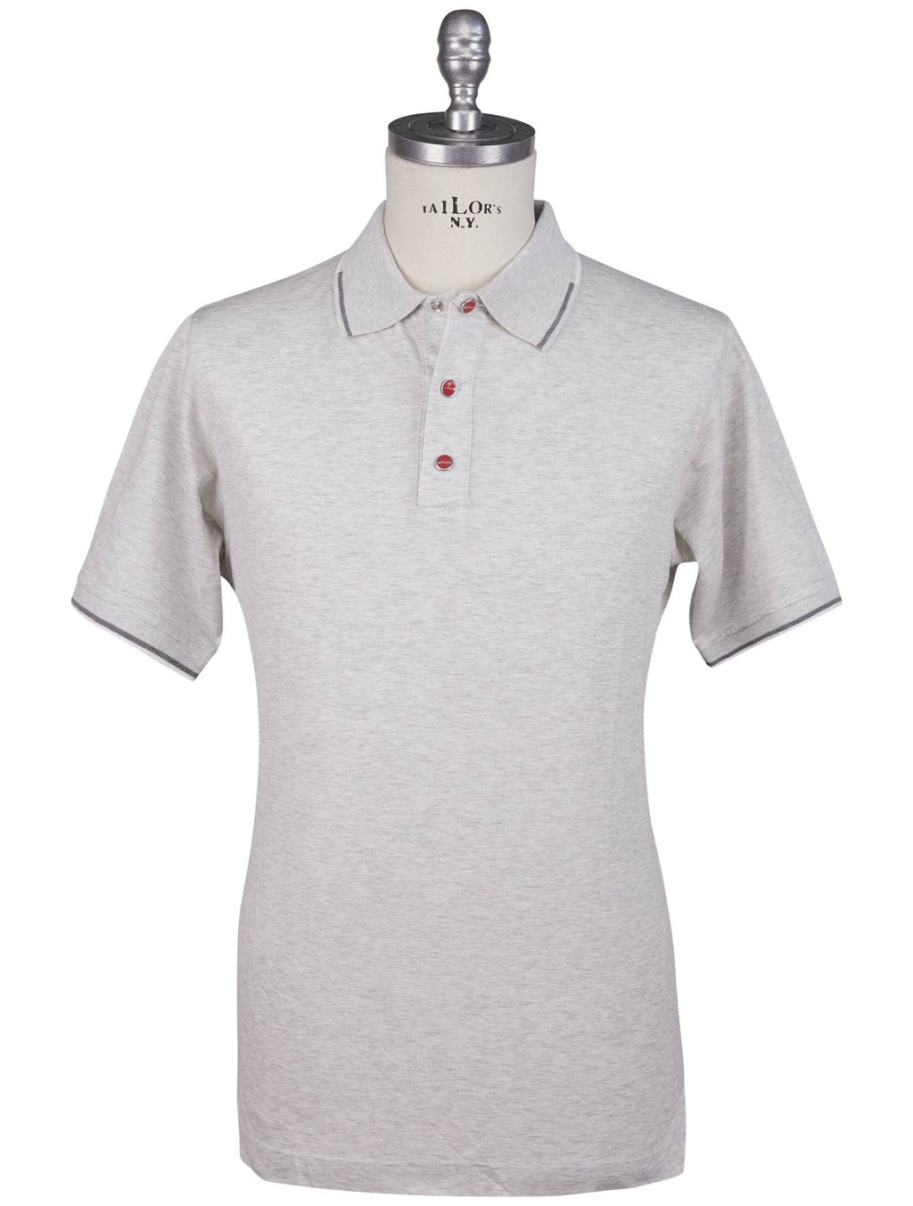 Kiton Kiton Gray Cotton Polo Gray 001
