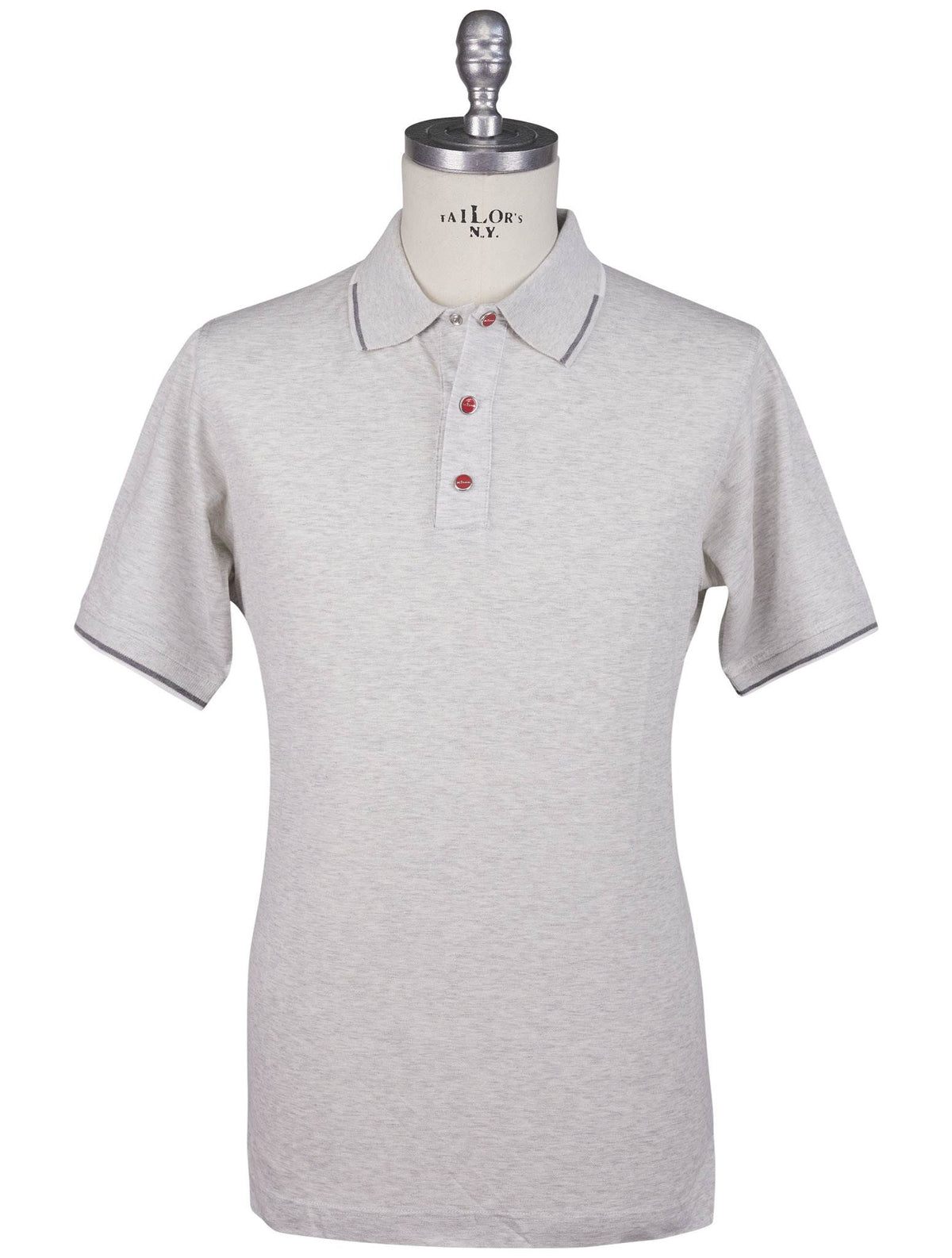 Kiton Kiton Gray Cotton Polo Gray 001