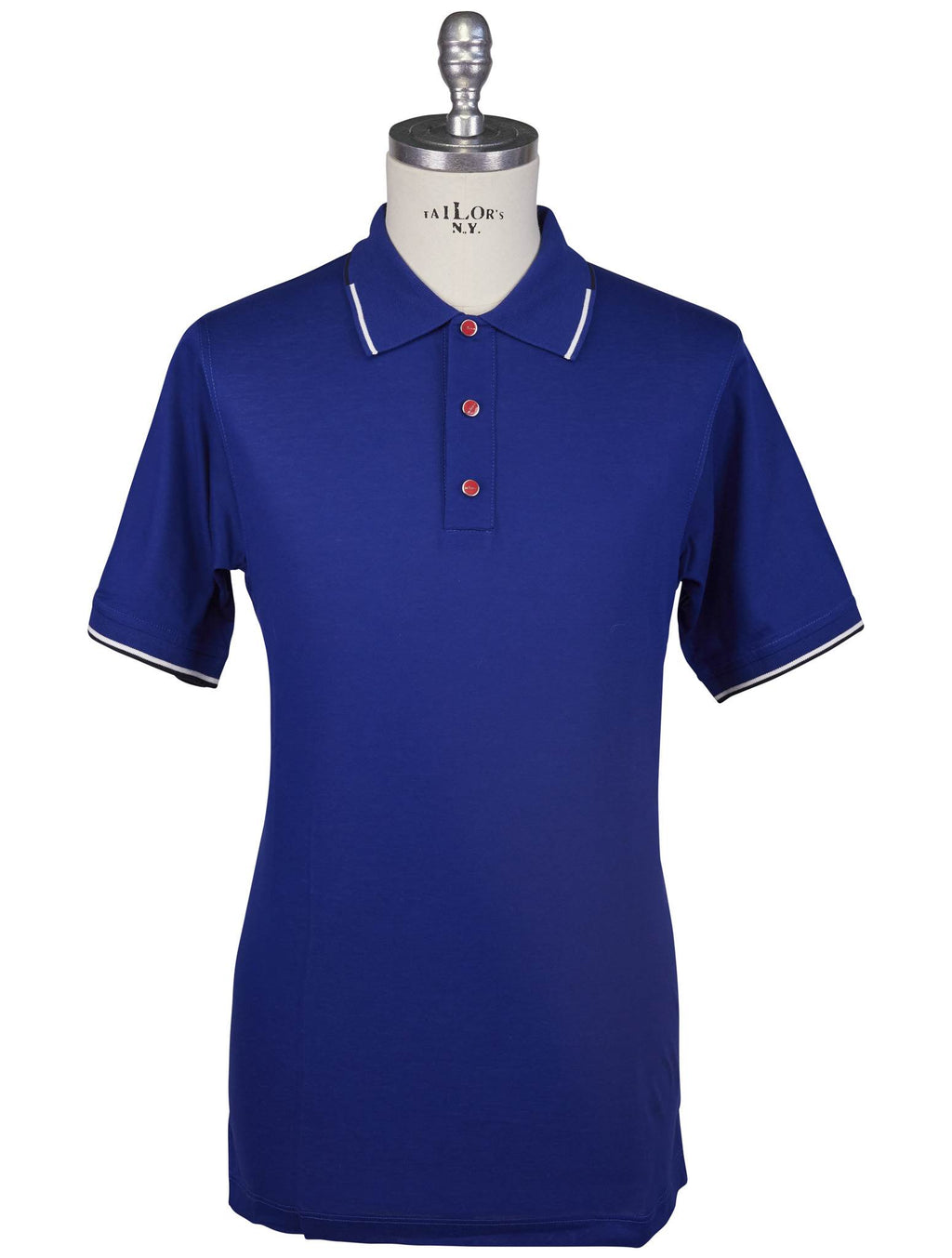Kiton Kiton Blue Cotton Polo Blue 000