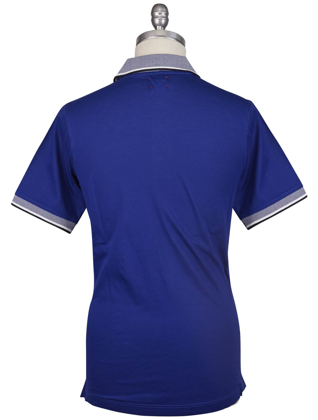 Kiton Blue Cotton Polo