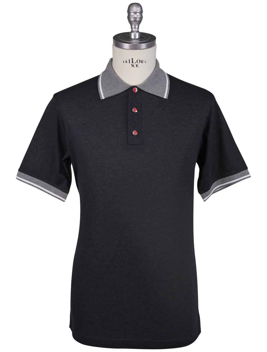 Kiton Kiton Dark Gray Cotton Polo Dark Gray 000
