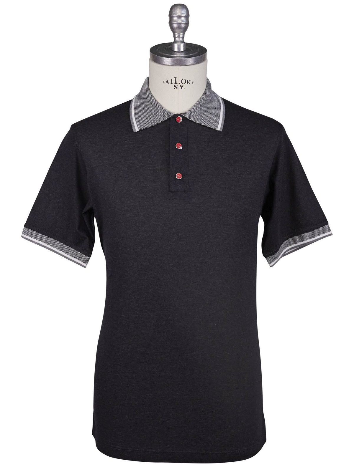 Kiton Kiton Dark Gray Cotton Polo Dark Gray 000