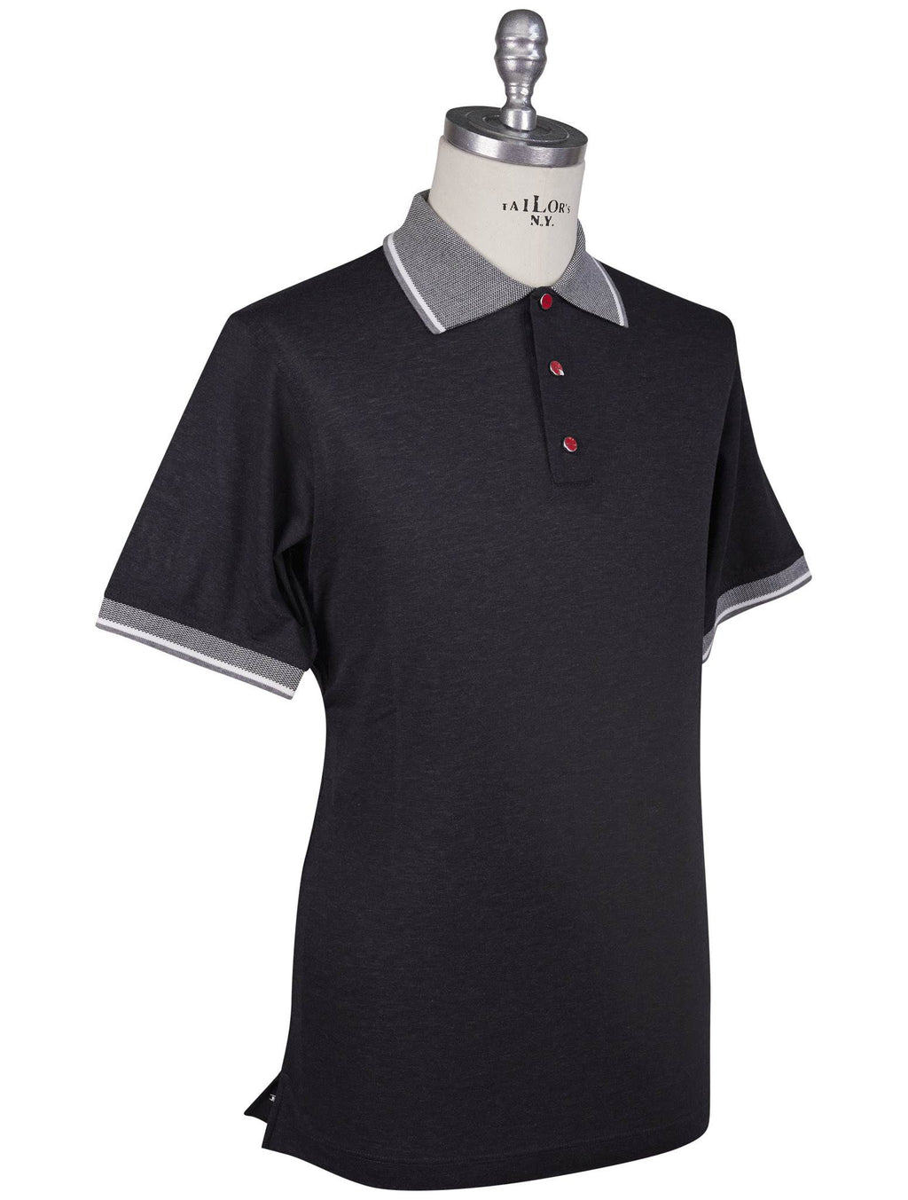 Kiton Kiton Dark Gray Cotton Polo Dark Gray 001