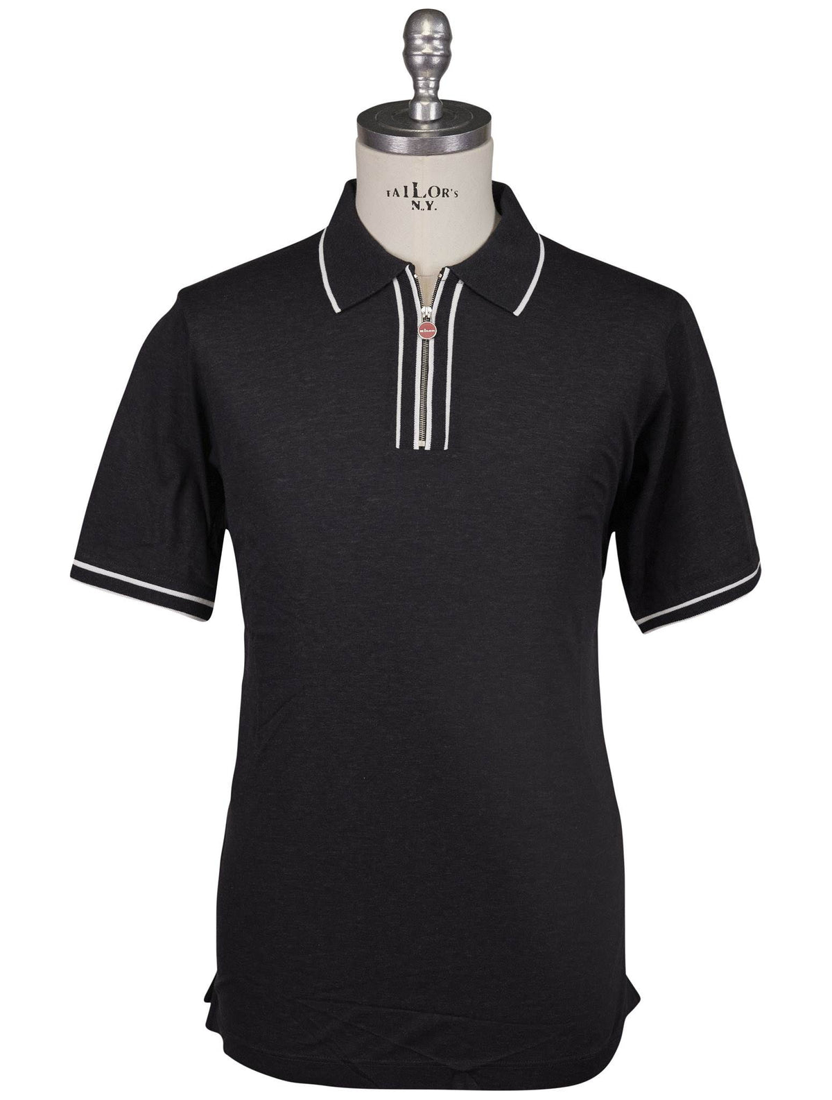 Kiton Dark Gray Cotton Polo