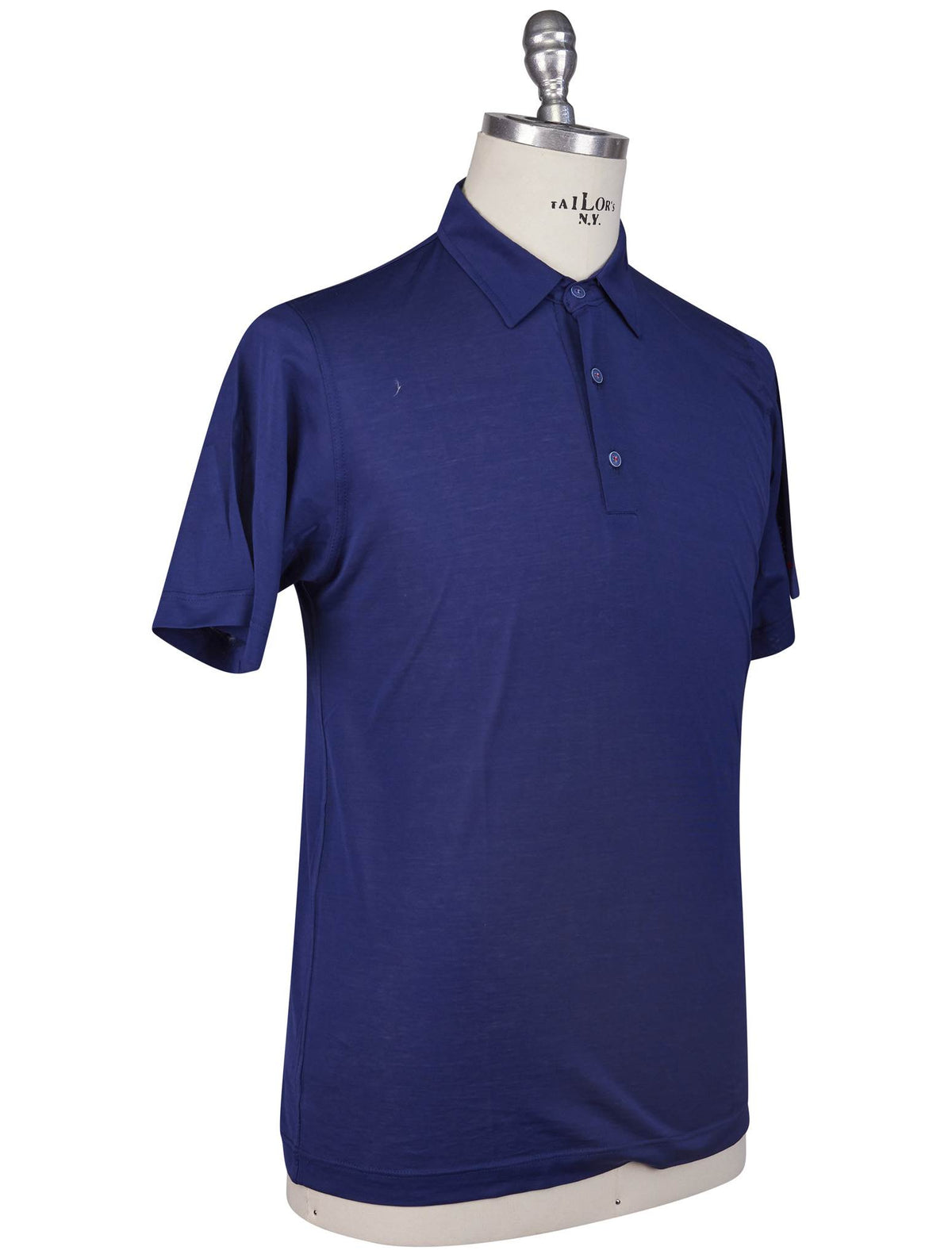 Kiton Kiton Blue Cotton Polo Blue 001