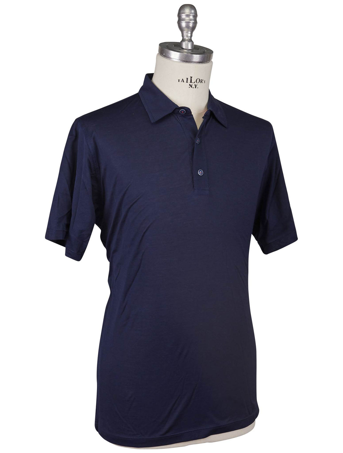 Kiton Kiton Blue Cotton Polo Blue 001