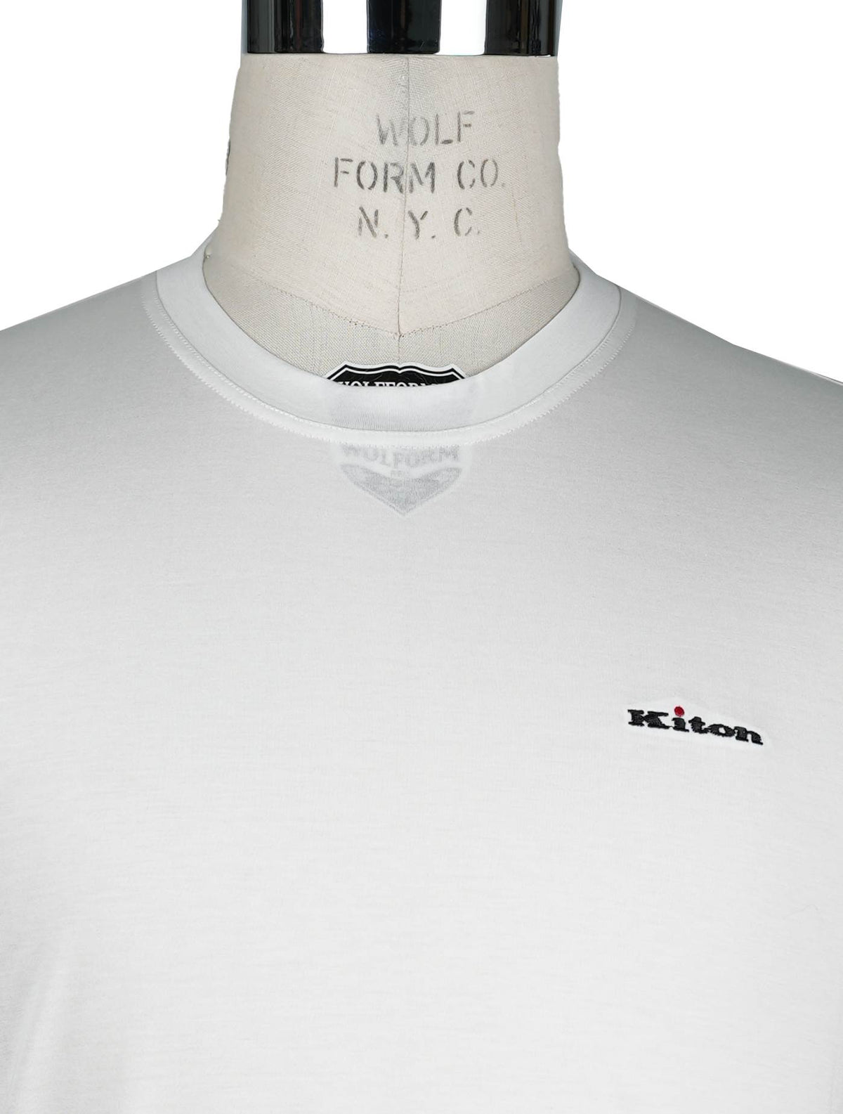 Kiton White Cotton T-Shirt
