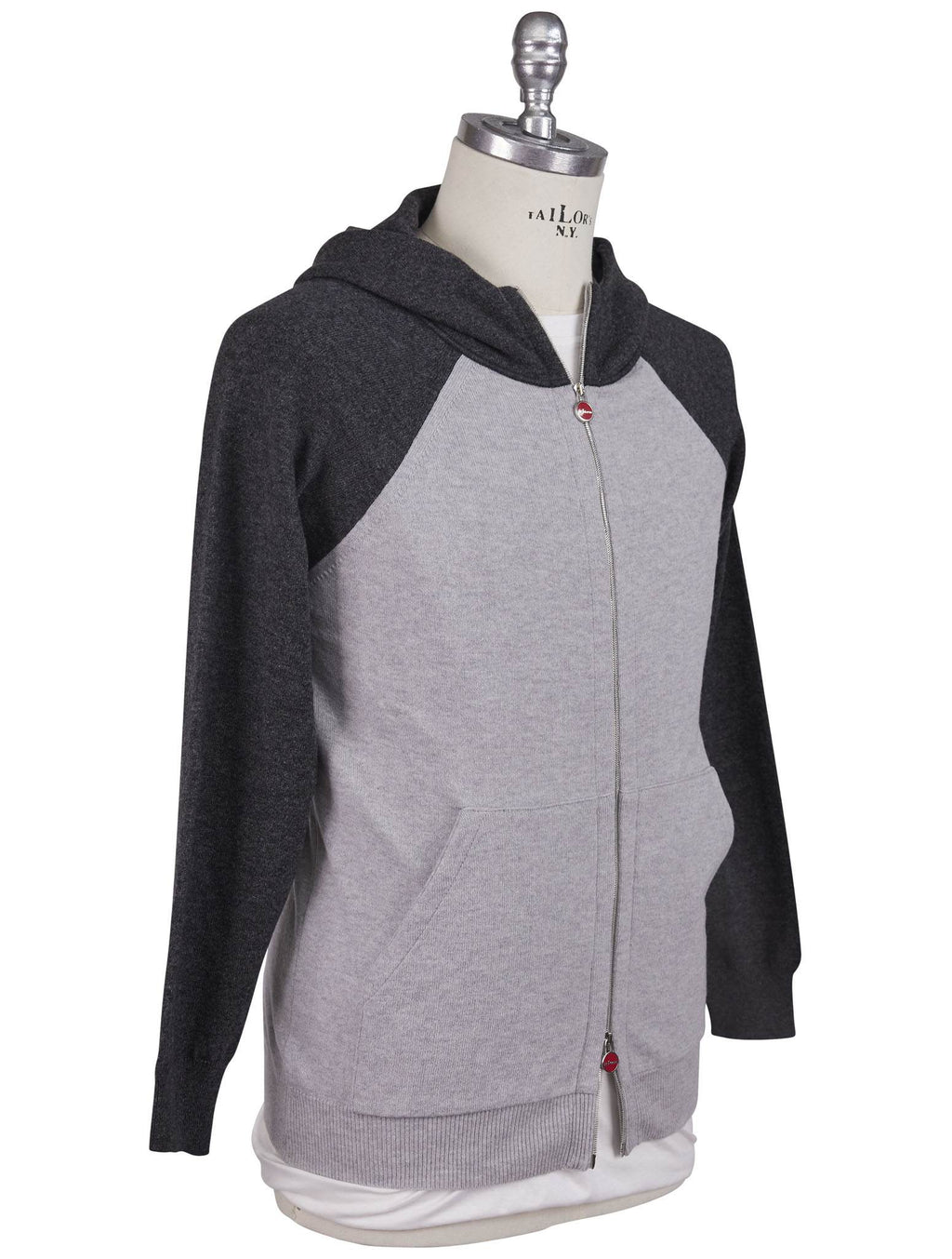 Kiton Kiton Gray Cashmere Sweater Full Zip Gray 001
