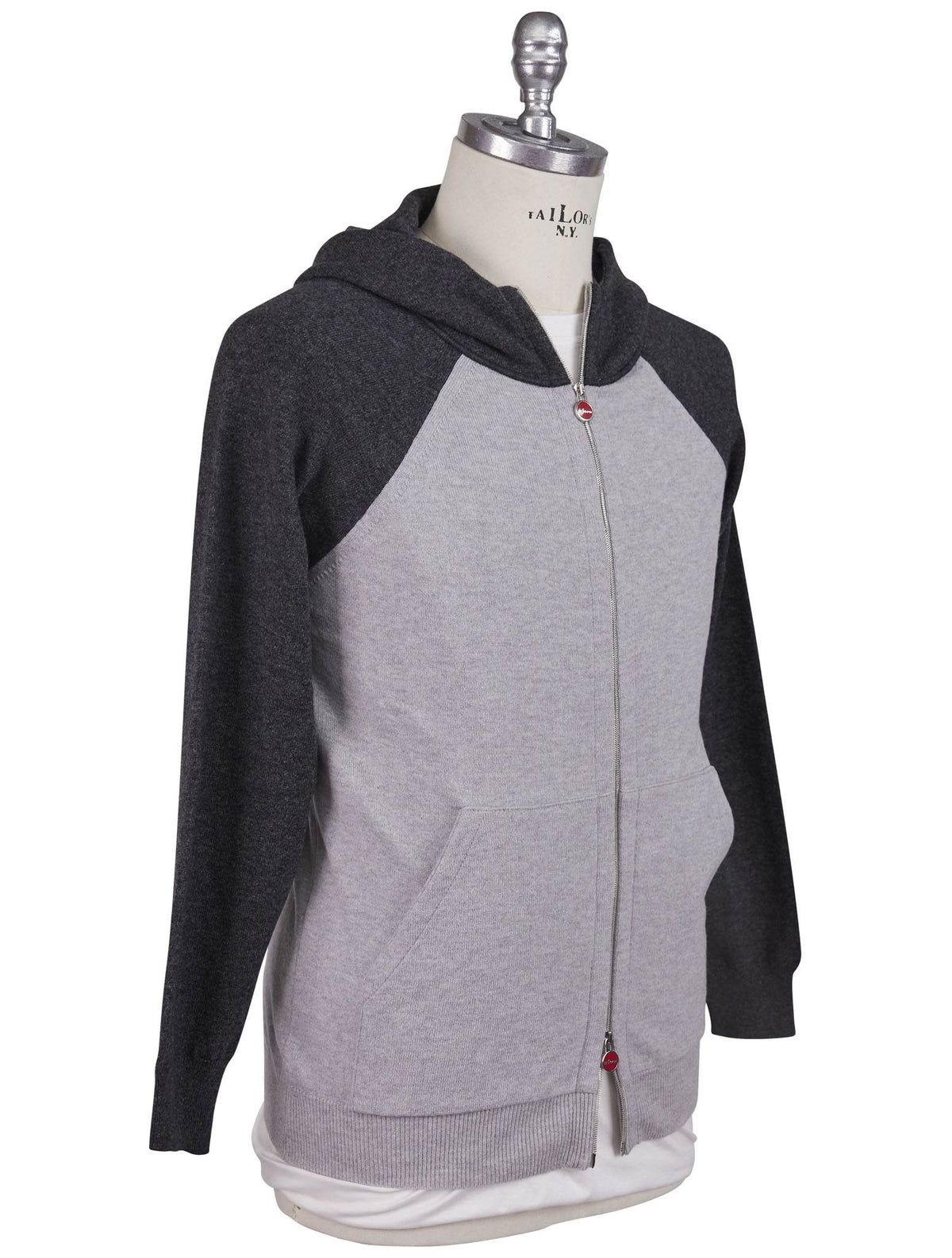 Kiton Kiton Gray Cashmere Sweater Full Zip Gray 001