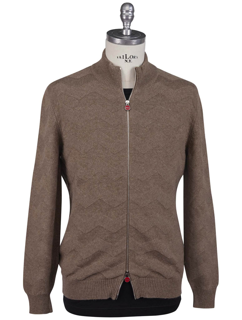 Kiton Kiton Brown Cashmere Sweater Full Zip Brown 000