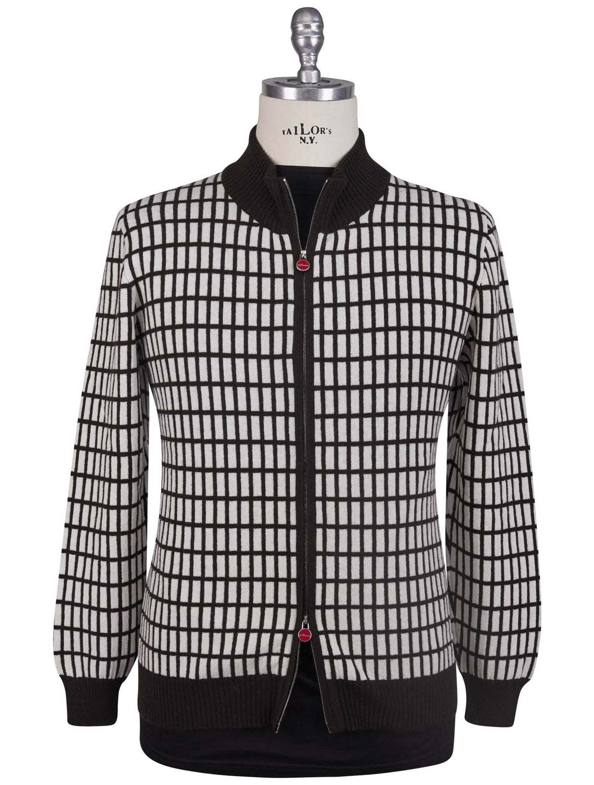 Kiton Kiton Gray Cashmere Sweater Full Zip Black 000