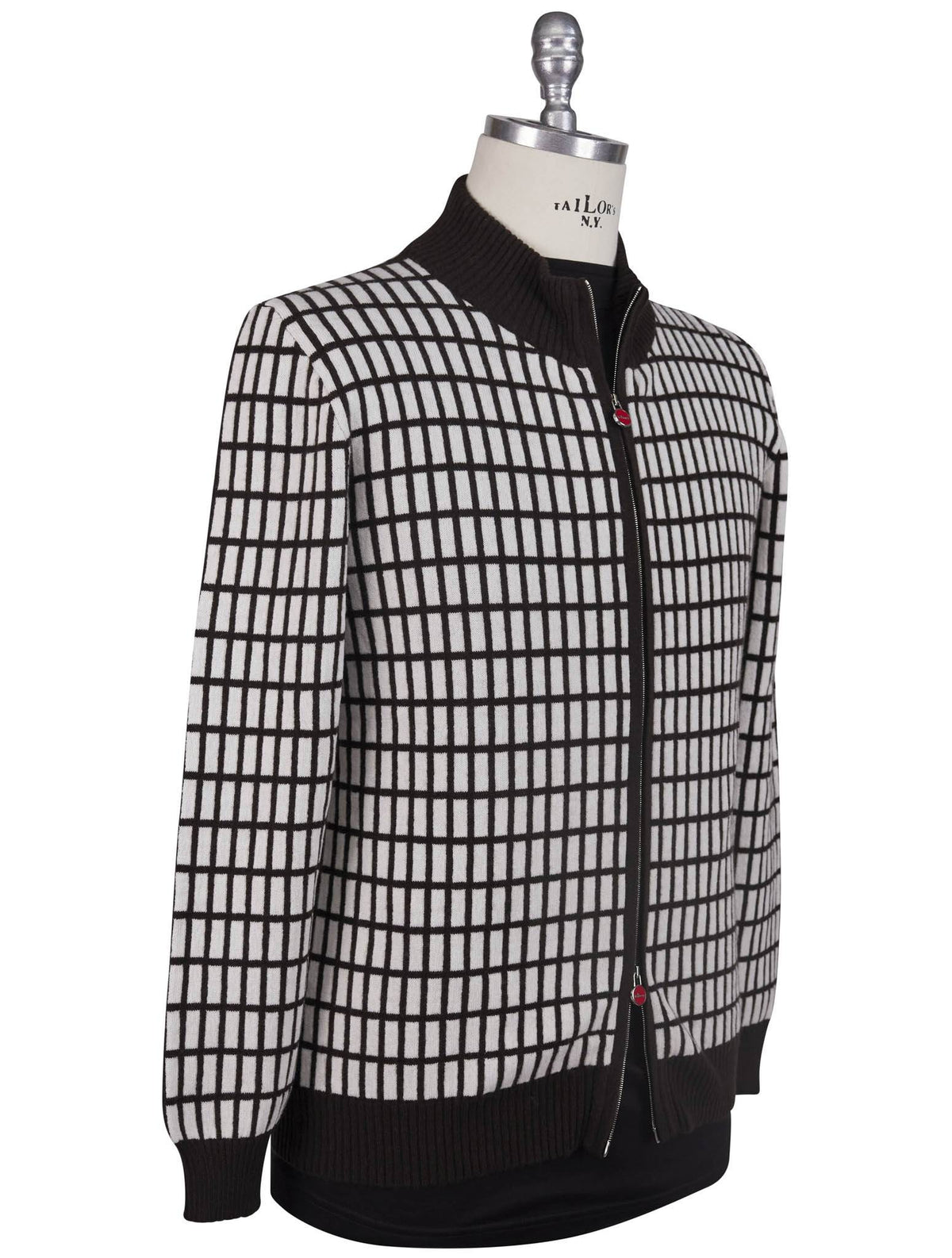 Kiton Kiton Gray Cashmere Sweater Full Zip Black 001