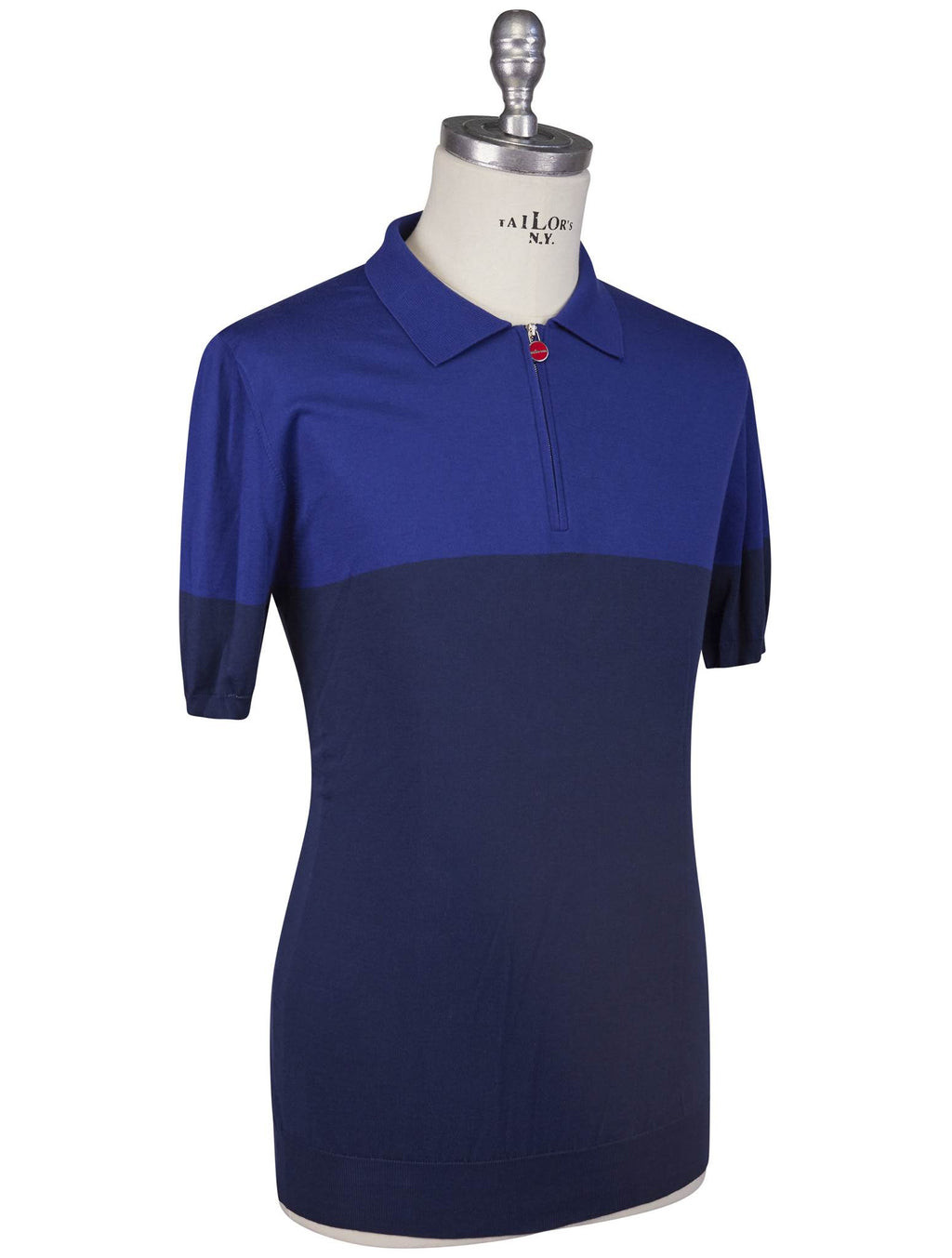 Kiton Kiton Blue Cotton Polo Blue 001