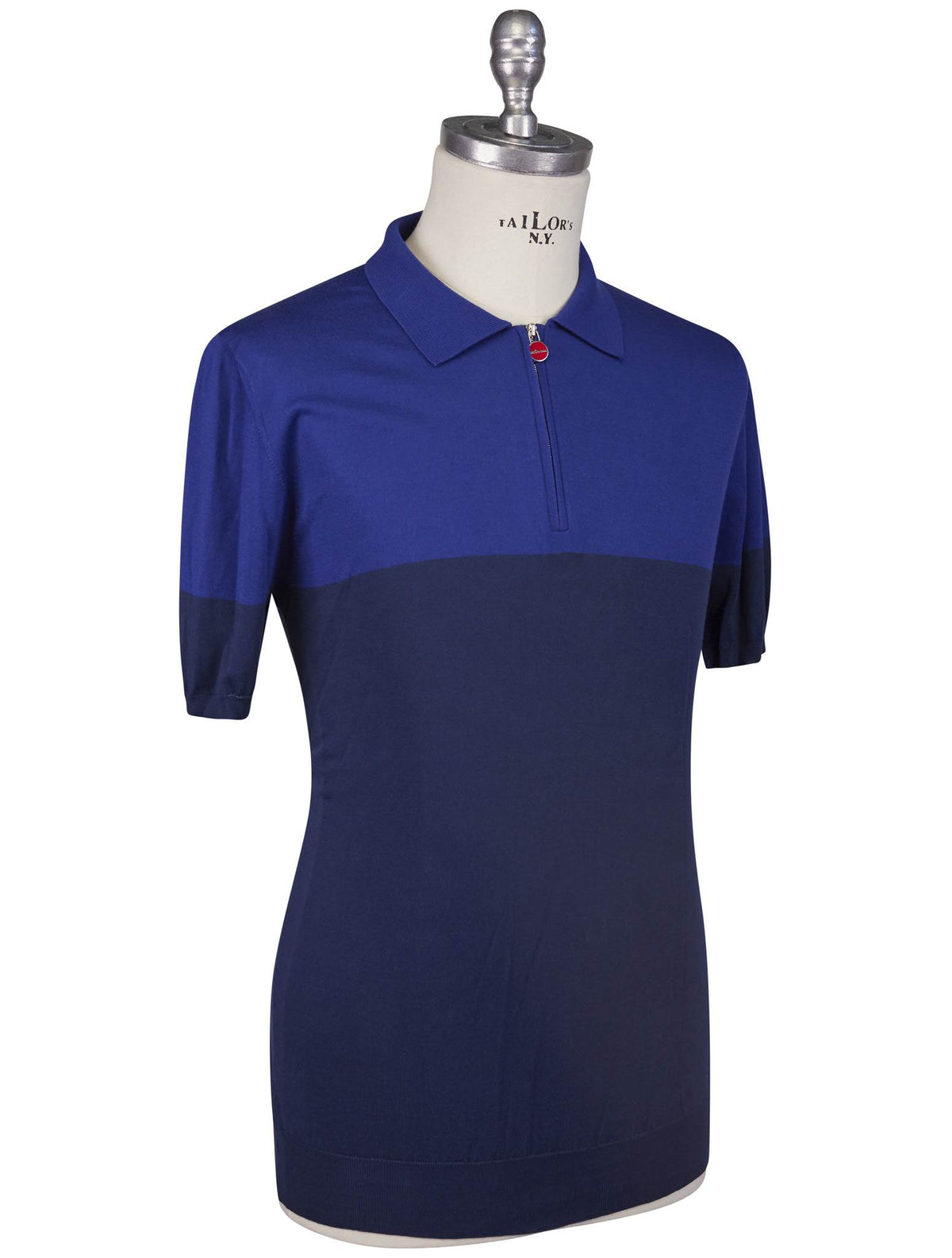 Kiton Kiton Blue Cotton Polo Blue 001