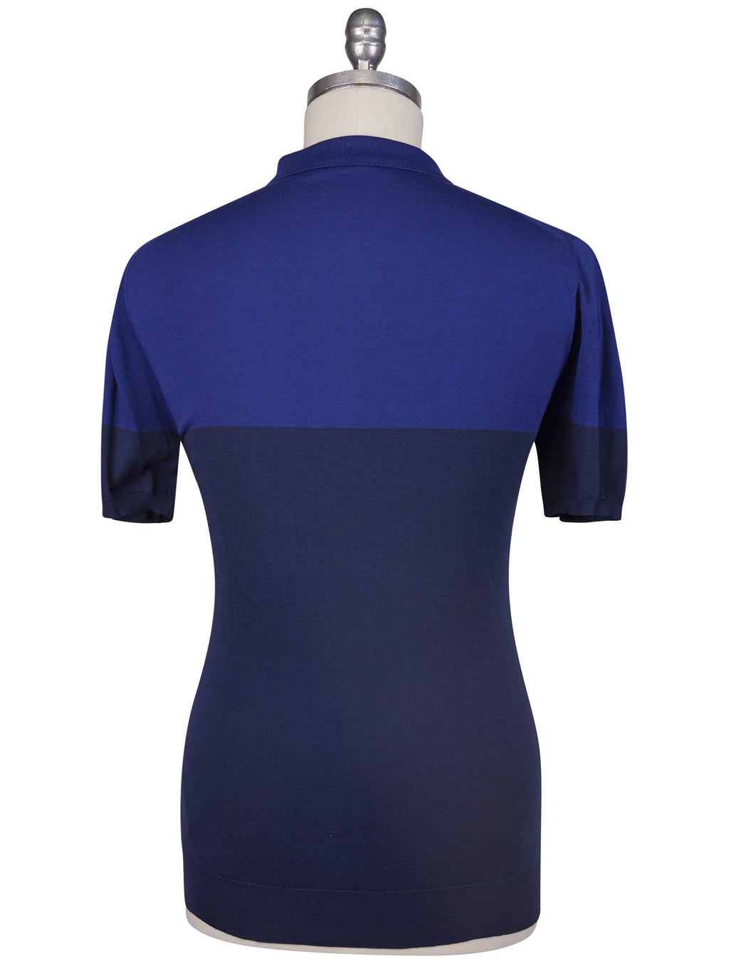 Kiton Blue Cotton Polo