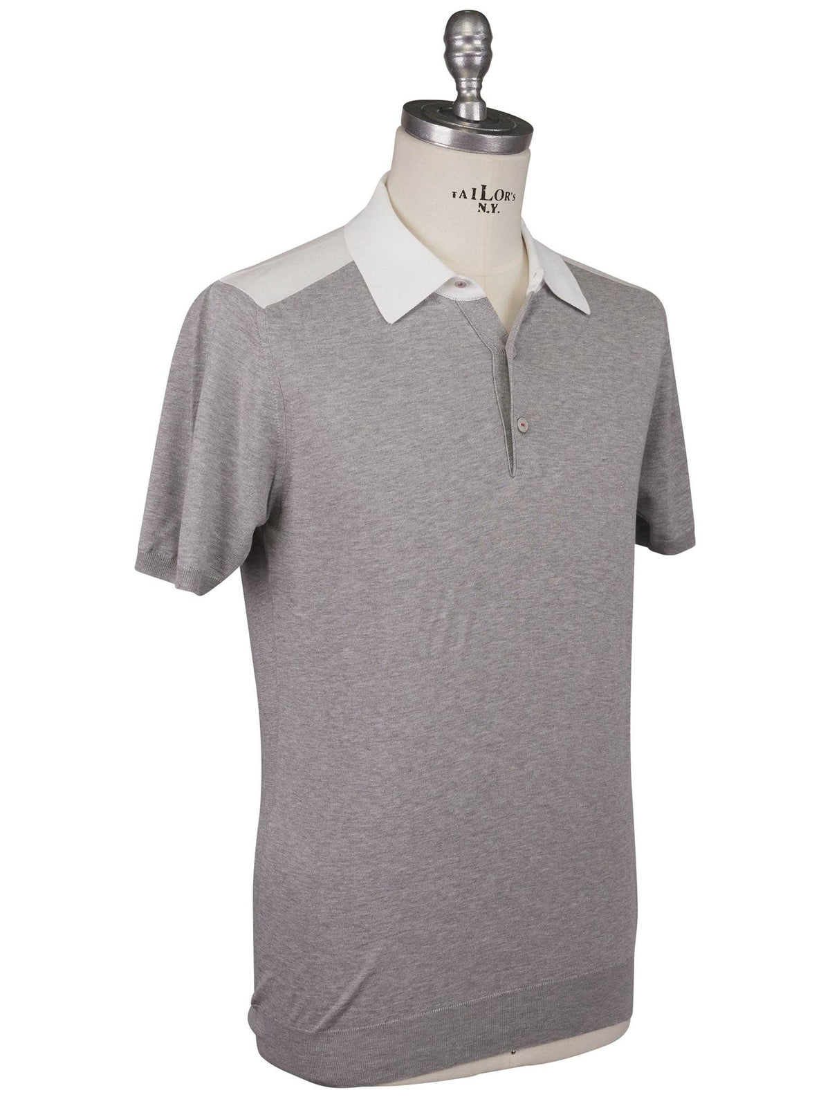 Kiton Kiton Gray Cotton Polo Gray 001