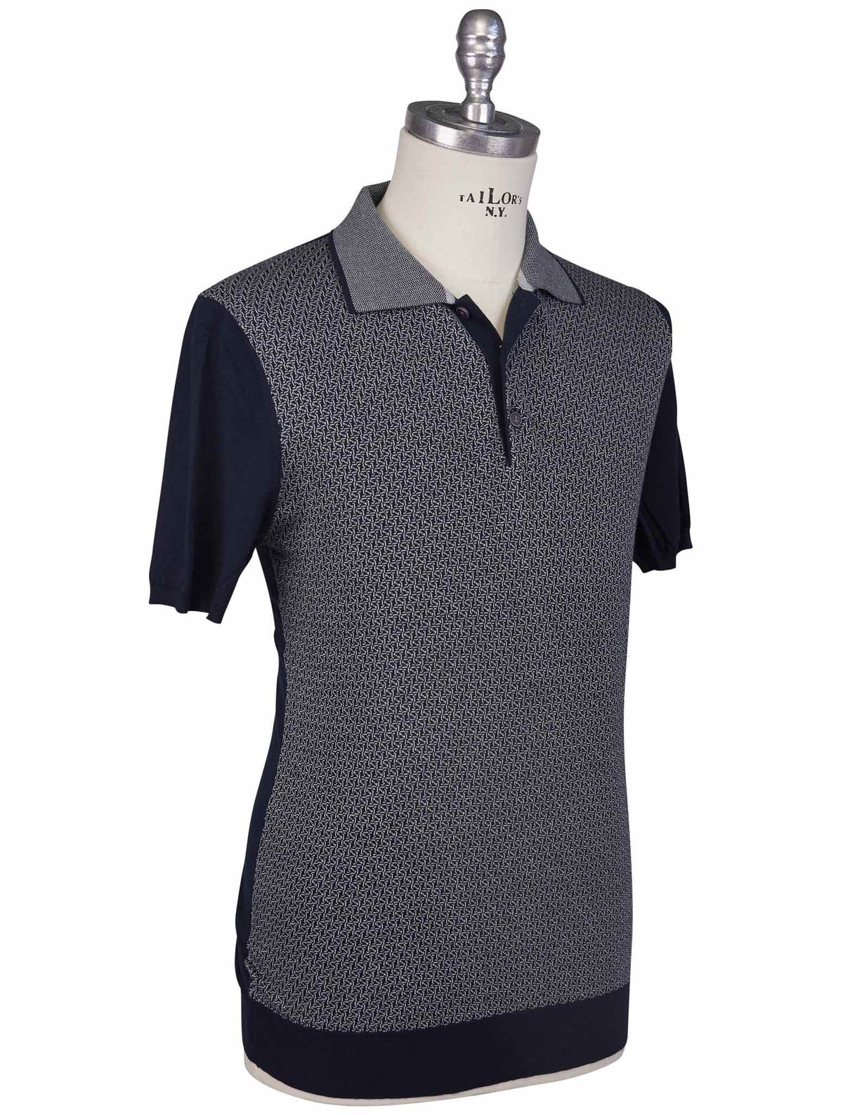 Kiton Kiton Blue Cotton Polo Blue 001