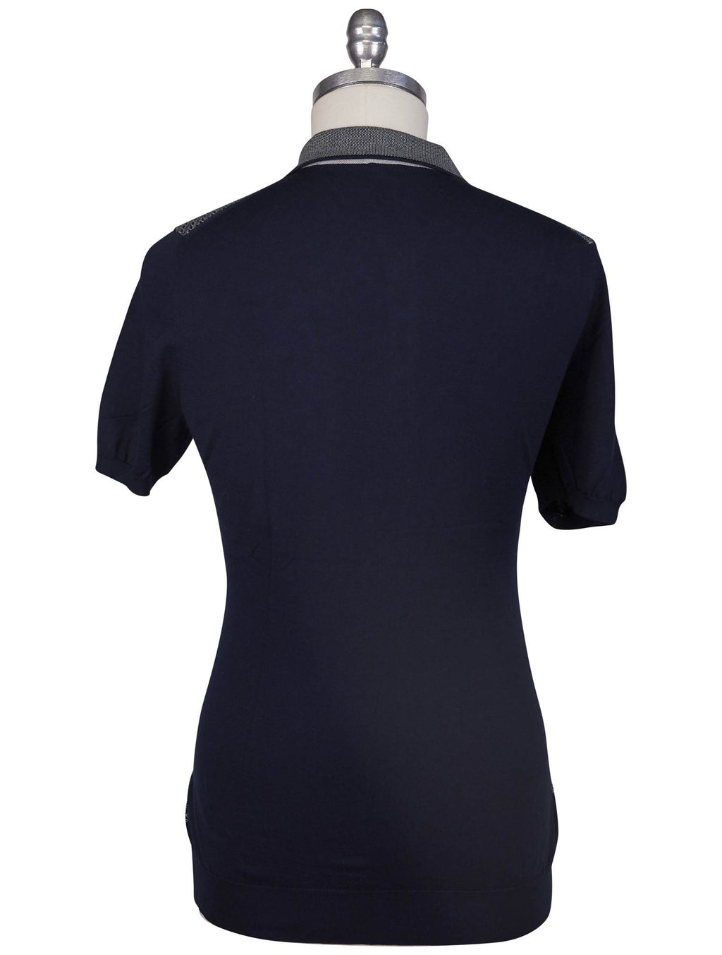 Kiton Blue Cotton Polo