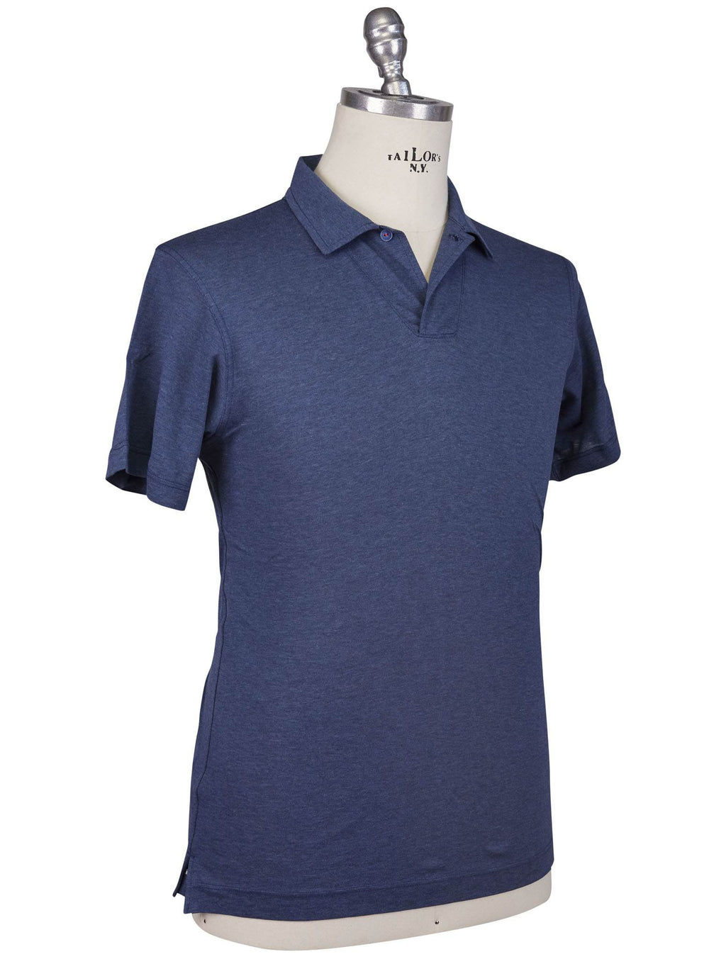 Kiton Kiton Blue Cotton Polo Blue 001