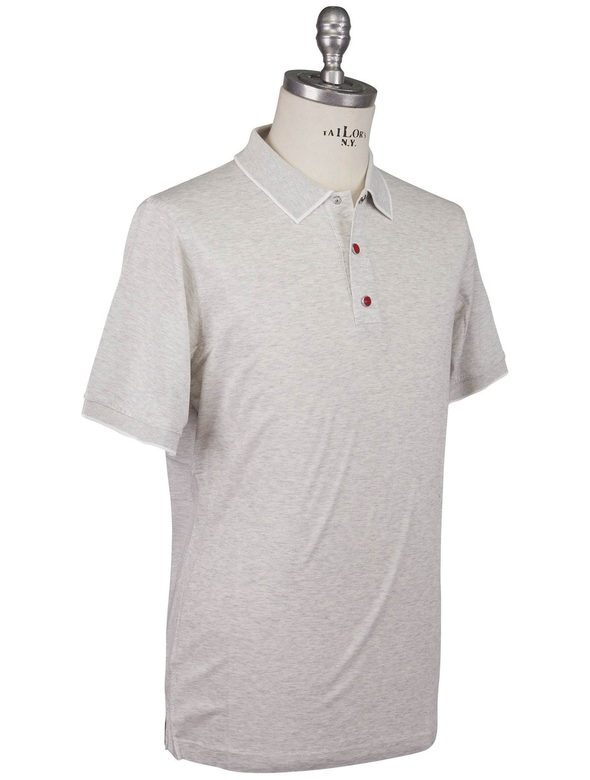 Kiton Kiton Gray Cotton Polo Gray 001