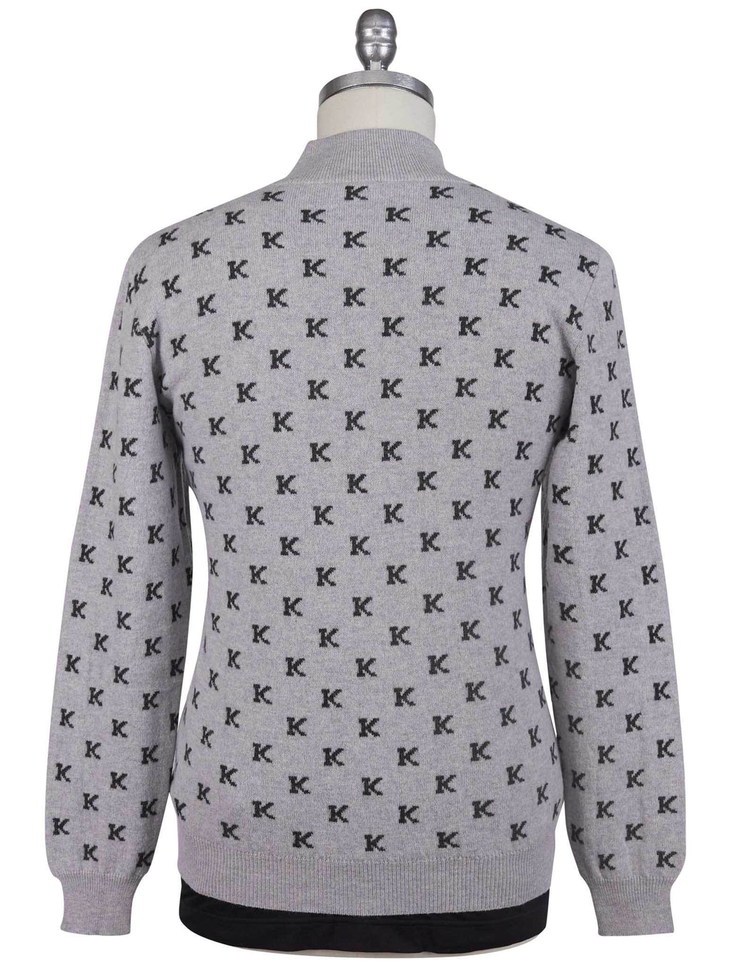 Kiton Gray Cashmere Sweater Full Zip