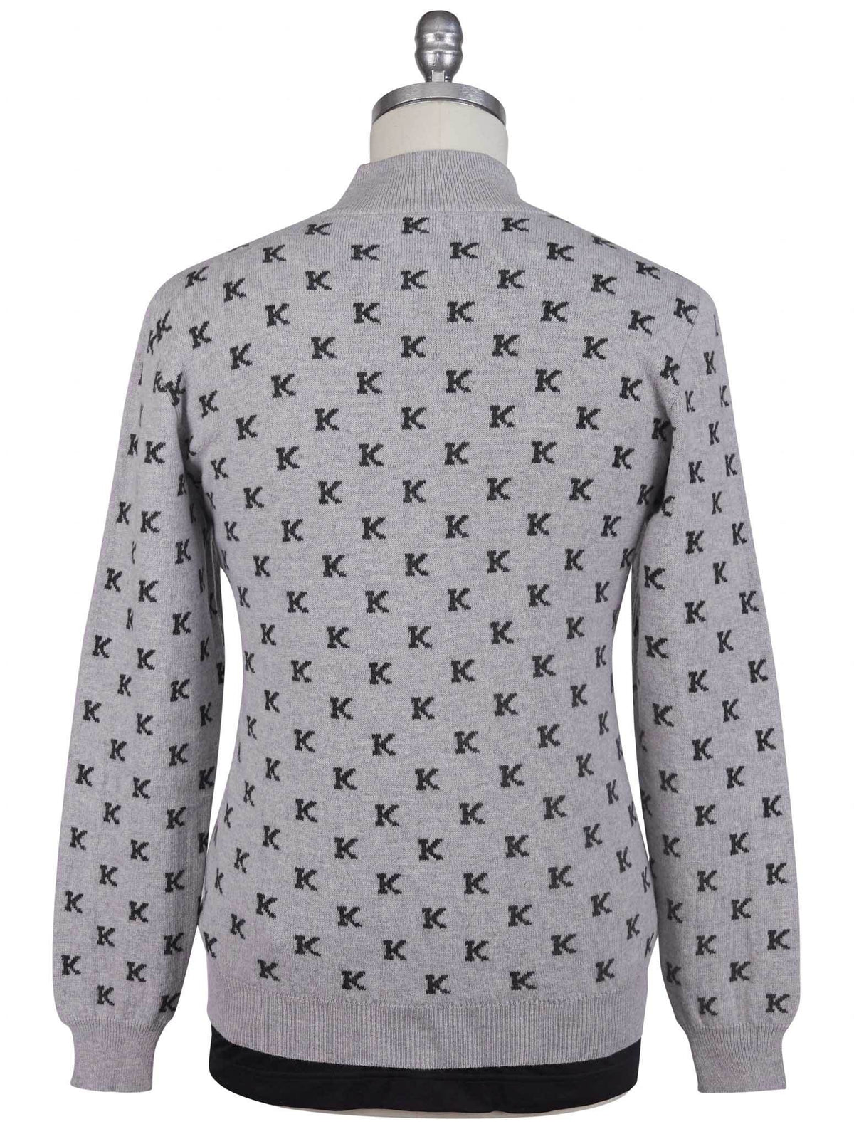 Kiton Gray Cashmere Sweater Full Zip