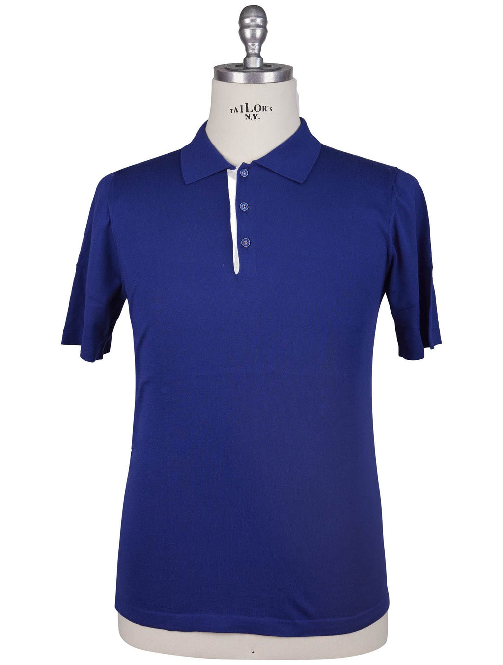 Kiton Kiton Blue Cotton Polo Blue 000