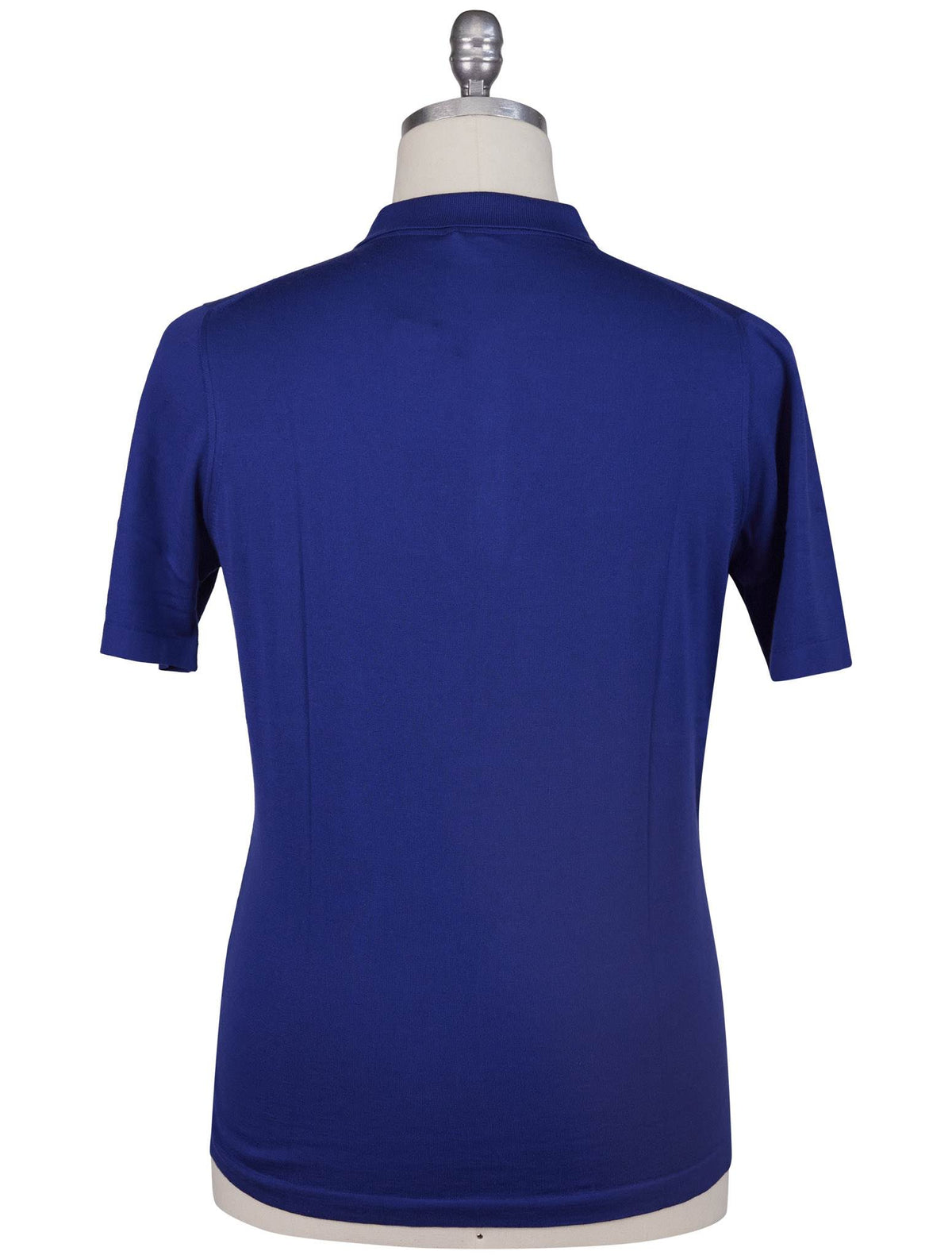 Kiton Blue Cotton Polo
