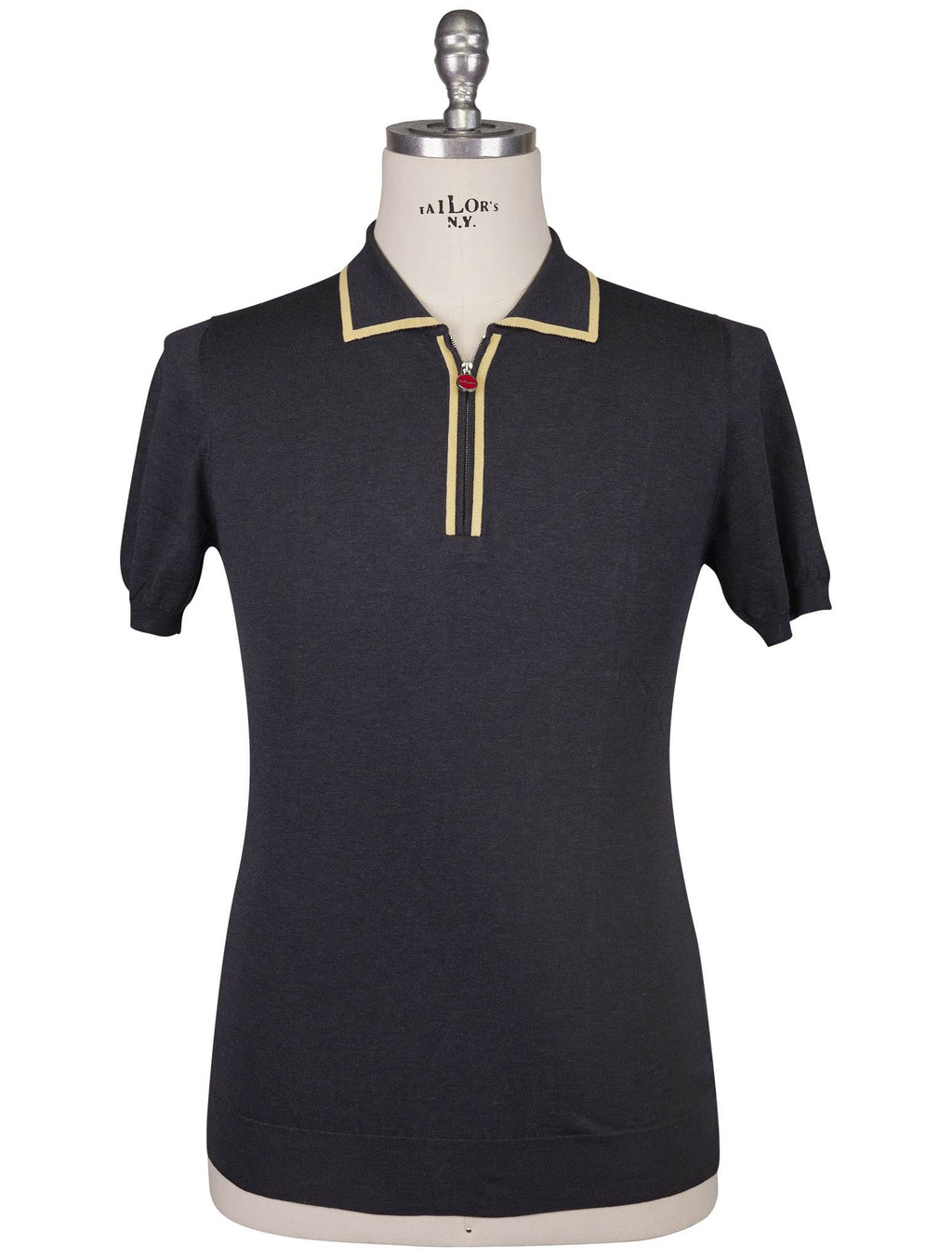 Kiton Gray Cotton Polo