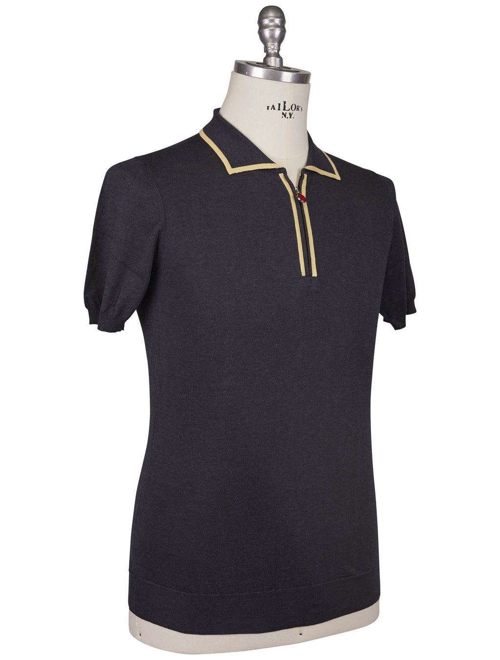 Kiton Kiton Gray Cotton Polo Gray 001