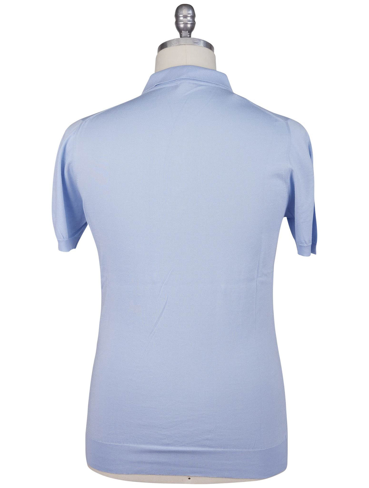 Kiton light Blue Red Cotton Polo