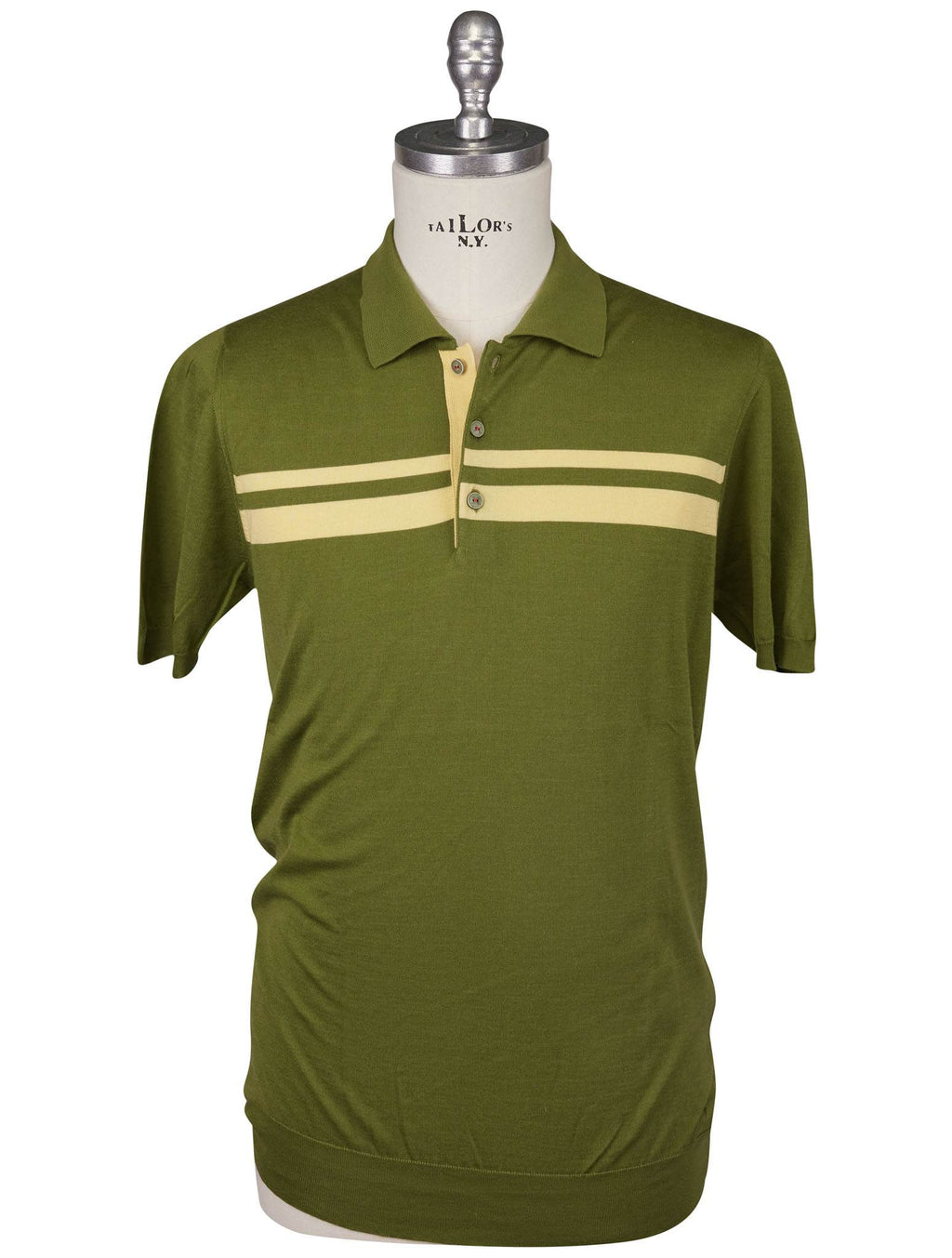 Kiton Green Cotton Polo
