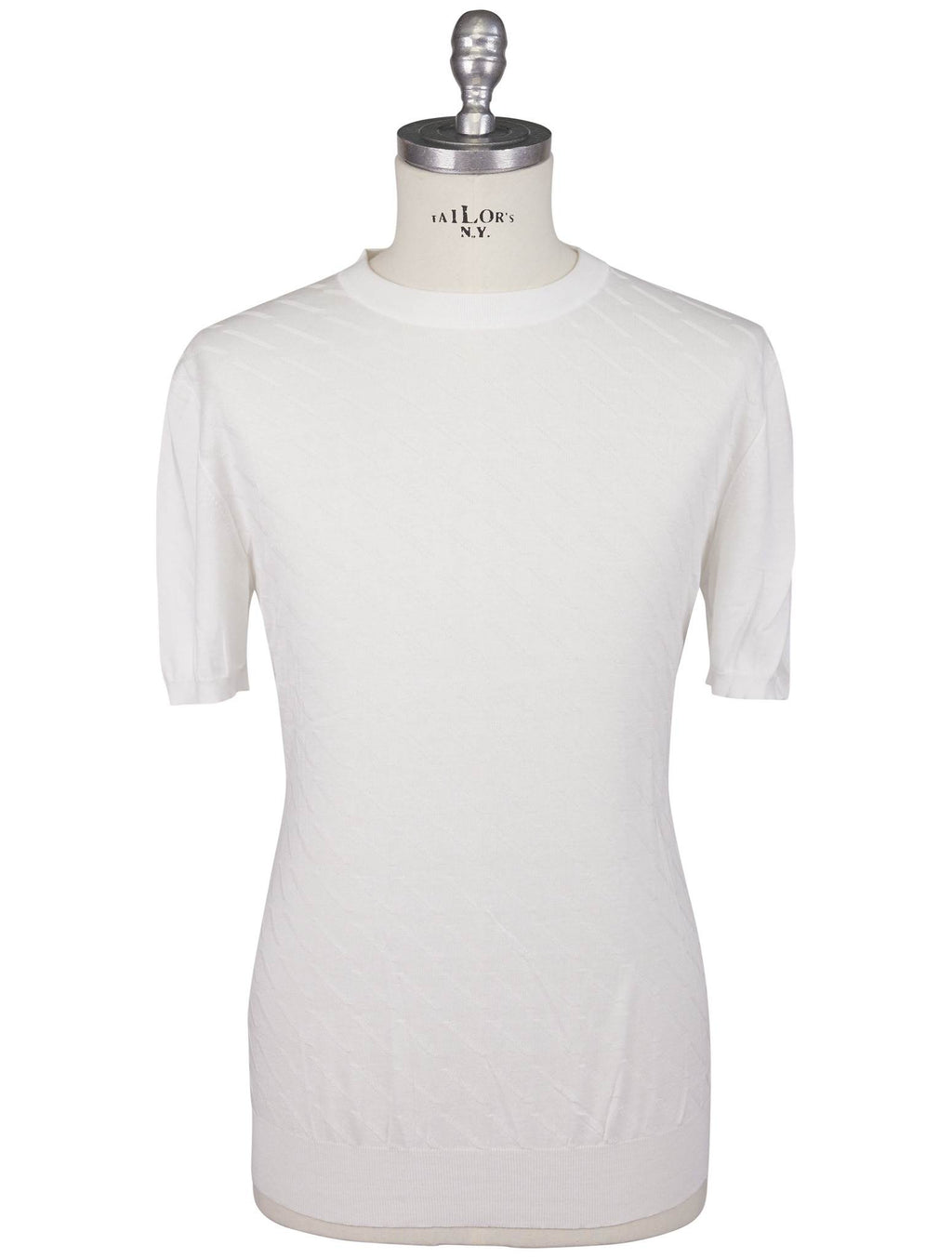 Kiton White Cotton T-Shirt