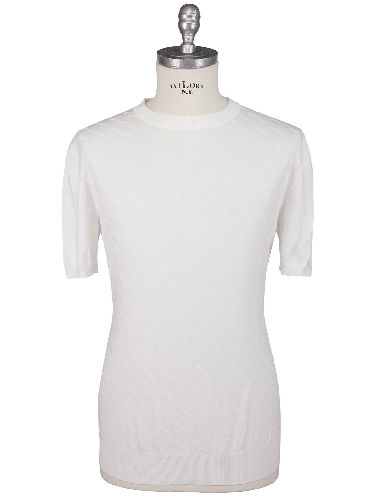 Kiton White Cotton T-Shirt