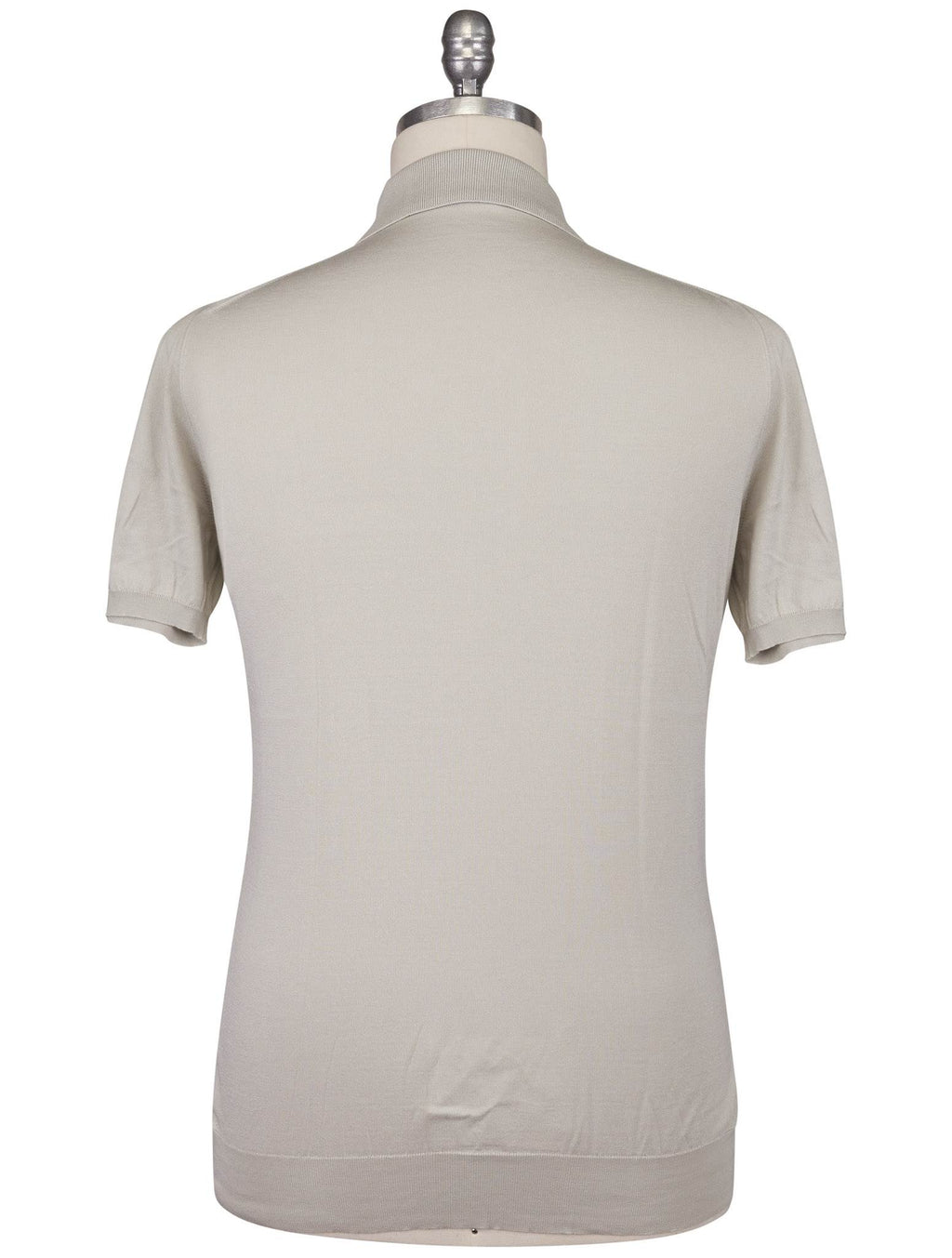 Kiton Gray White Cotton Polo