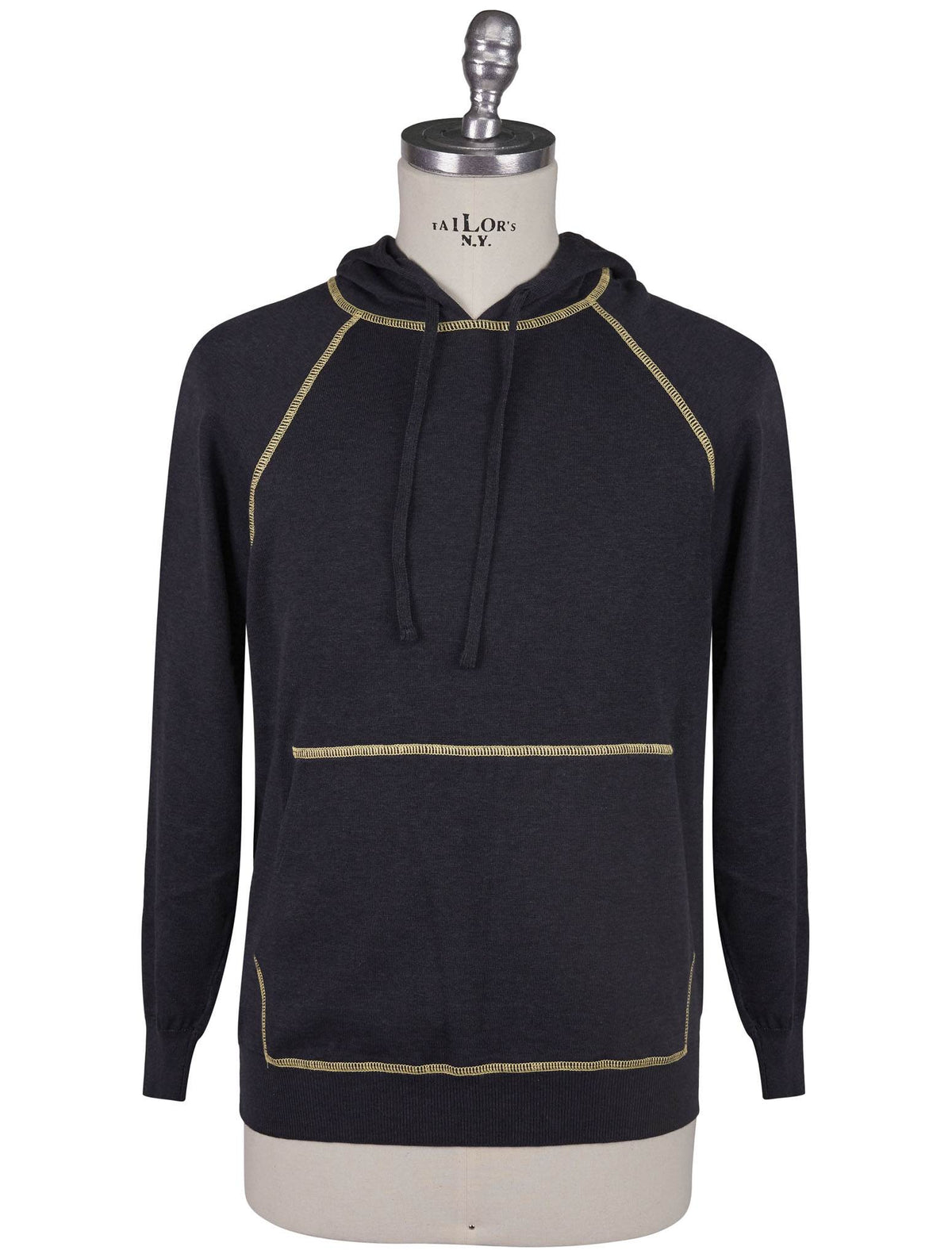 Kiton Kiton Dark Gray Cotton Sweater Dark Gray 000