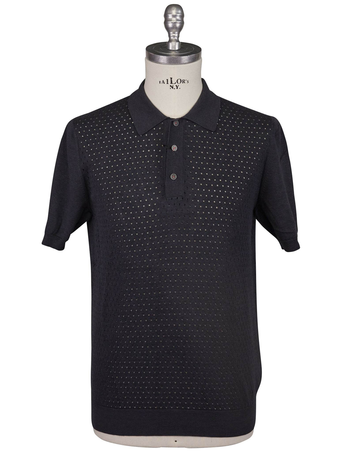 Kiton Kiton Black Cotton Sweater Polo Black 000