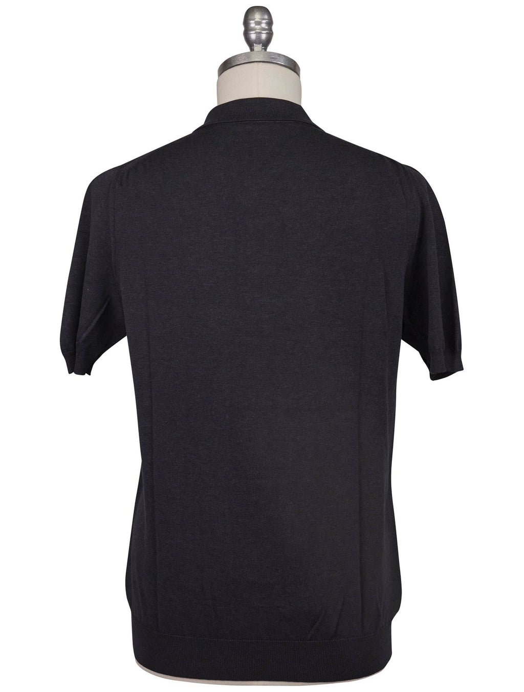 Kiton Black Cotton Sweater Polo
