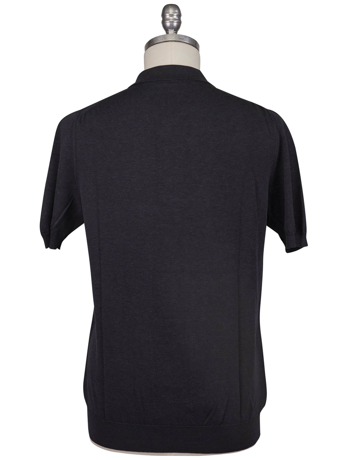 Kiton Black Cotton Sweater Polo
