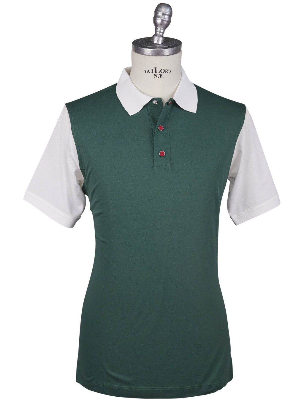 Kiton Green Cotton Polo