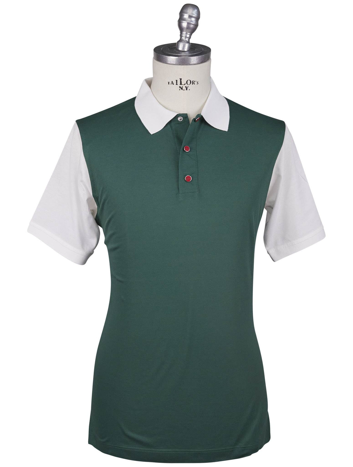 Kiton Green Cotton Polo