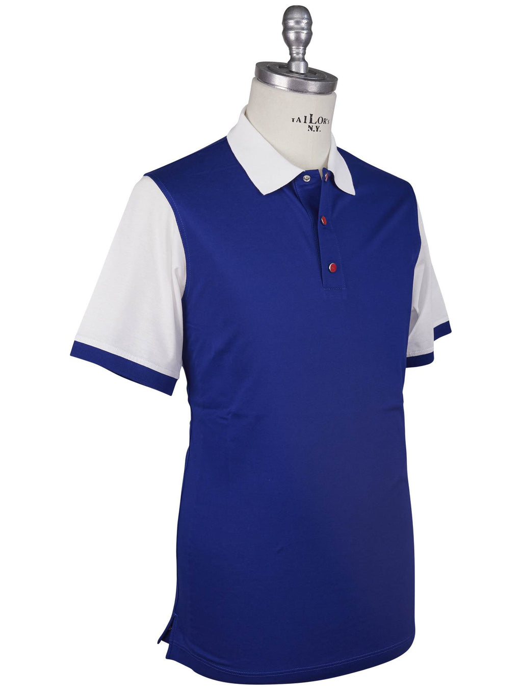 Kiton Kiton Blue Cotton Polo Blue 001