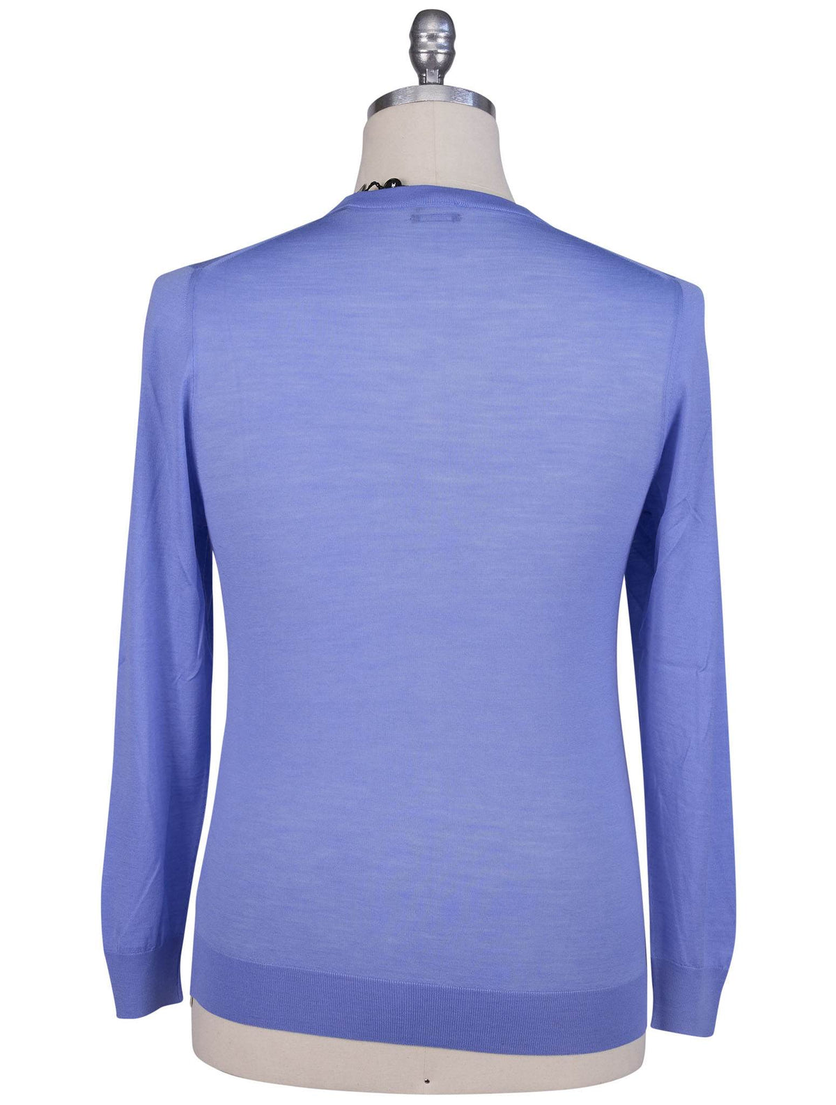 Kiton Blue Wool Sweater V-Neck