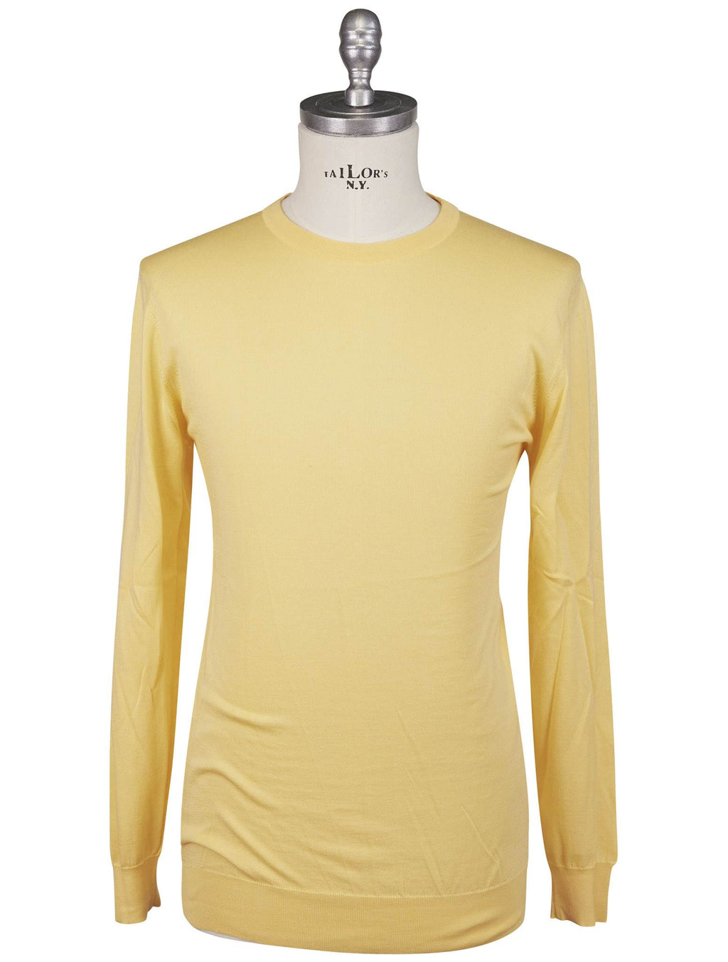 Kiton Icon Yellow Cotton Sweater Crewneck