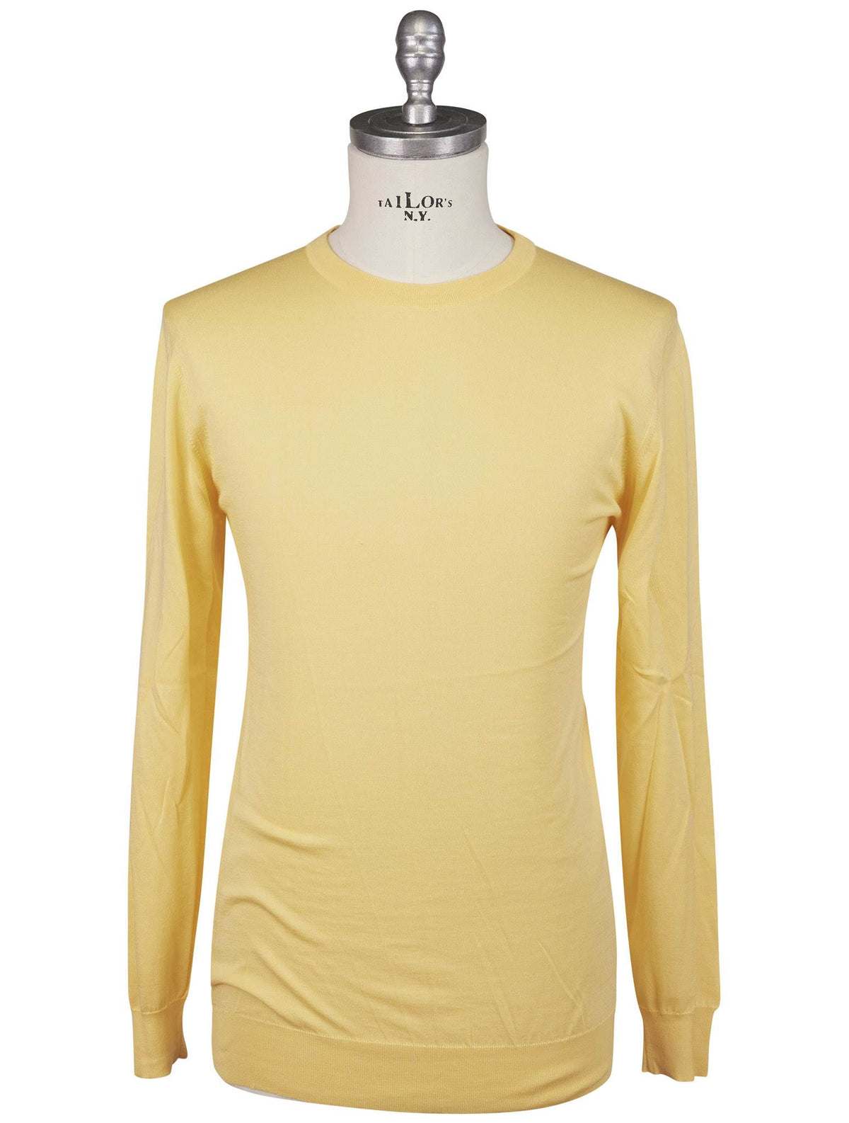 Kiton Icon Yellow Cotton Sweater Crewneck