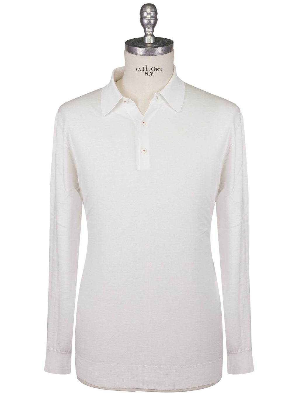 Kiton Kiton Icon White Cotton Sweater Polo White 000